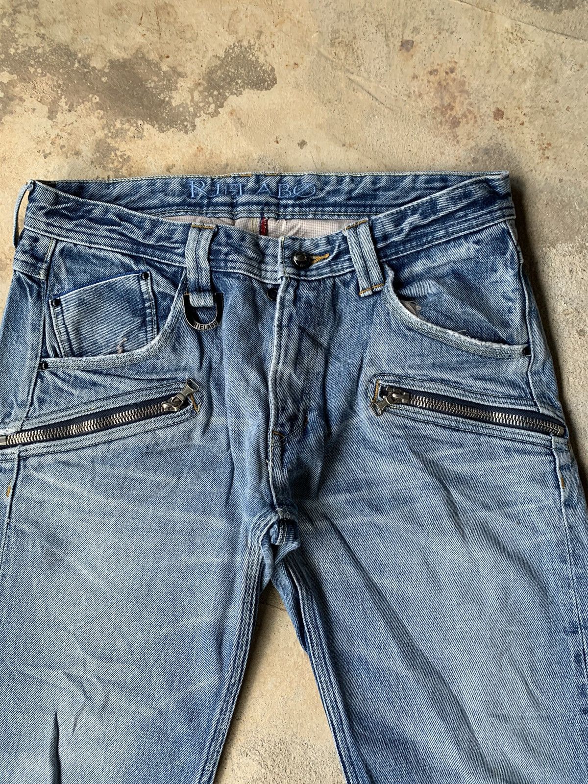 If Six Was Nine × Japanese Brand × Le Grande Bleu (L.G.B.) DISTRESSED NCFM RIELABO SELVEDGE DENIM Size US 32 / EU 48 - 3 Thumbnail