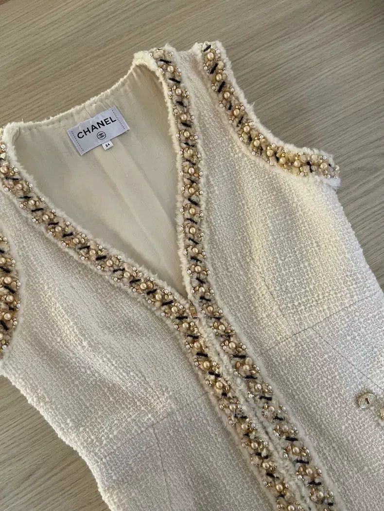 Chanel Chanel Metropolitan Heavy Industries Nail Bead Rolled Dres Size XXS / US 00 / IT 34 - 4 Thumbnail