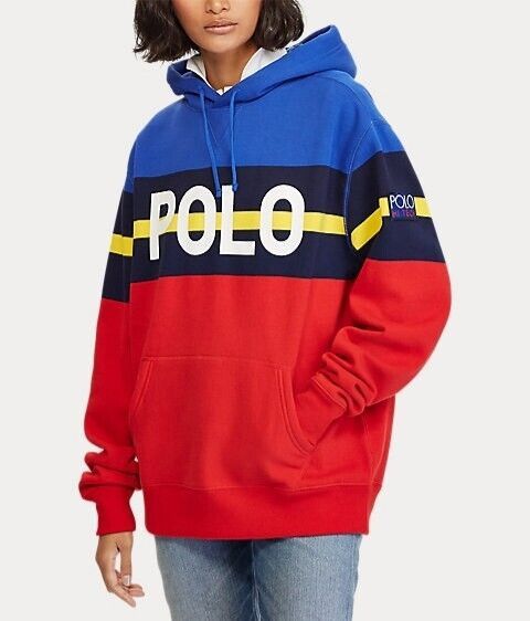 Polo Ralph Lauren Polo Ralph Lauren Hi tech Striped Fleece Hoodie Pullover Size US XL / EU 56 / 4 - 5 Thumbnail