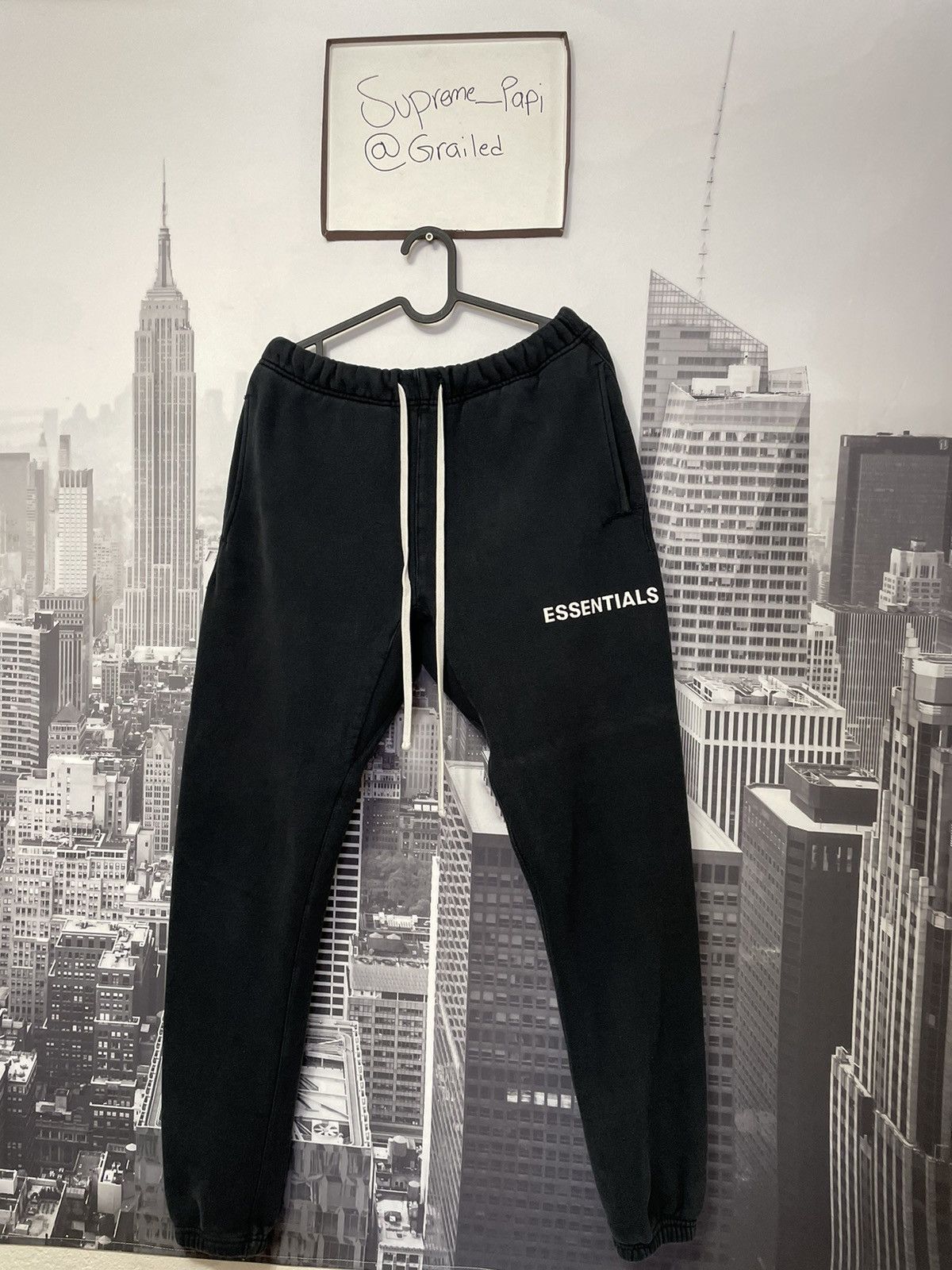 Fear Of God Essentials sold Black Sweat Pants 2019 Faded Men’s Small