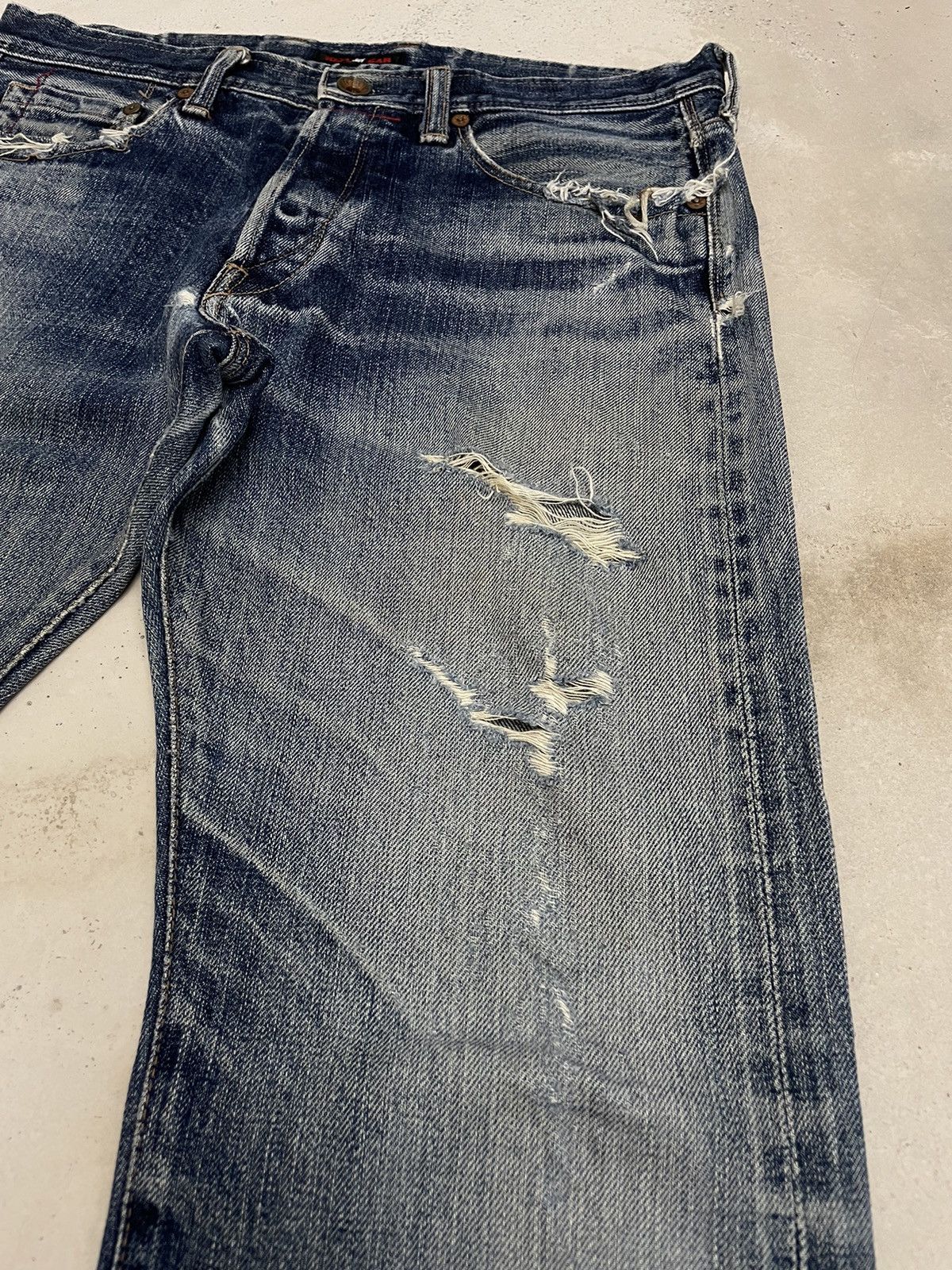 Paul Smith × Paul Smith Red Ear Paul Smith Red Ear Selvedge Distressed Denim Pants (A10) Size US 31 - 8 Thumbnail