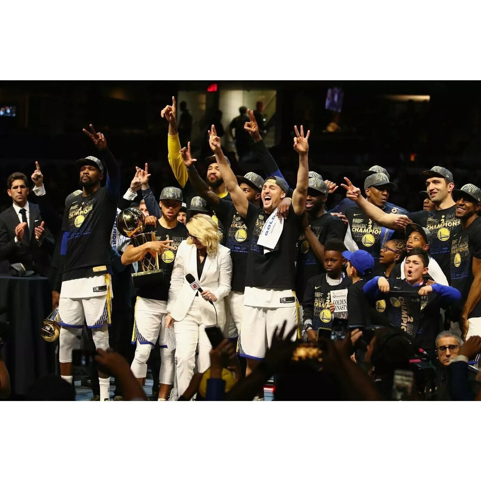 New Era Golden State Warriors Mens New Era 2018 NBA Finals Champ Hat Size ONE SIZE - 6 Thumbnail