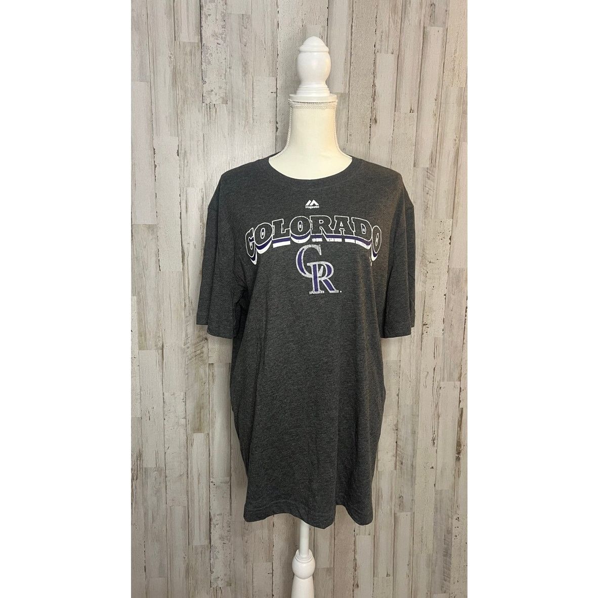 Majestic NWT Colorado Rockies Majestic Men's XL Gray T-Shirt Size US XL / EU 56 / 4 - 1 Thumbnail