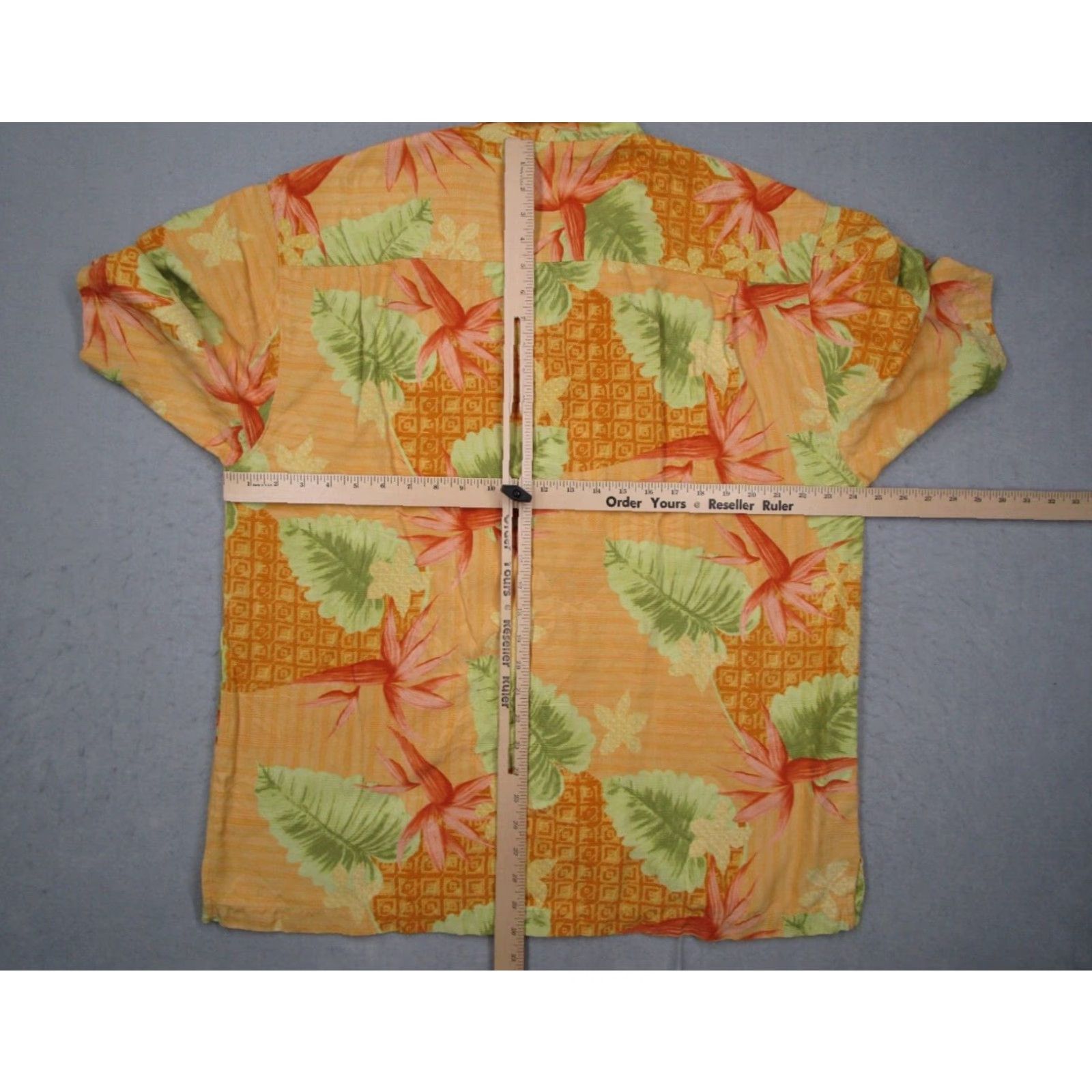 Tommy Bahama Tommy Bahama Shirt Mens Extra Large Orange Silk Button Up Hawaiian Abstract Tiki Size US XL / EU 56 / 4 - 5 Thumbnail