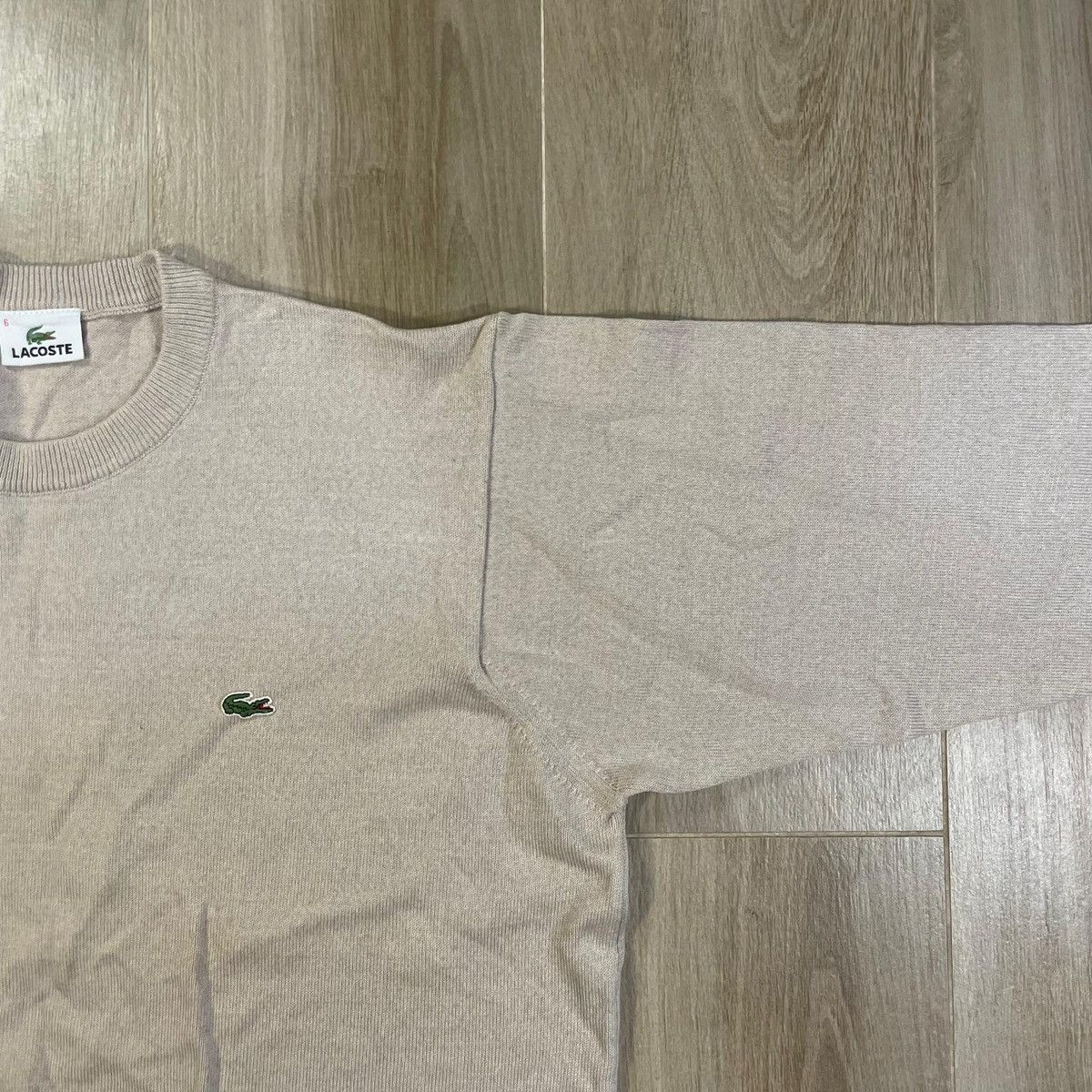 Lacoste Beige Lacoste vintage sweater jumper retro casual old money Size US M / EU 48-50 / 2 - 2 Thumbnail