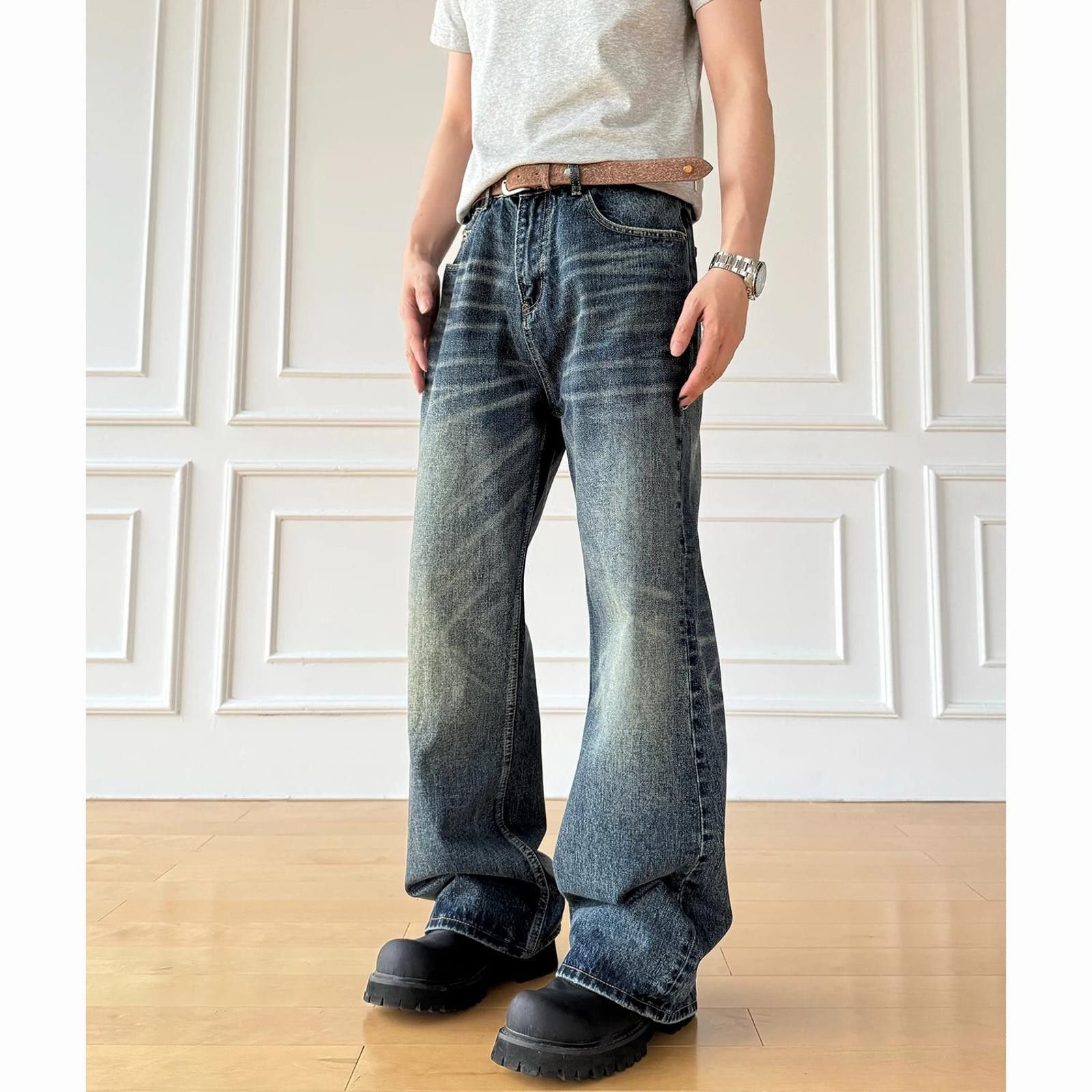 Other Whiskered Wide-Leg Denim Jeans Size US 30 / EU 46 - 6 Thumbnail