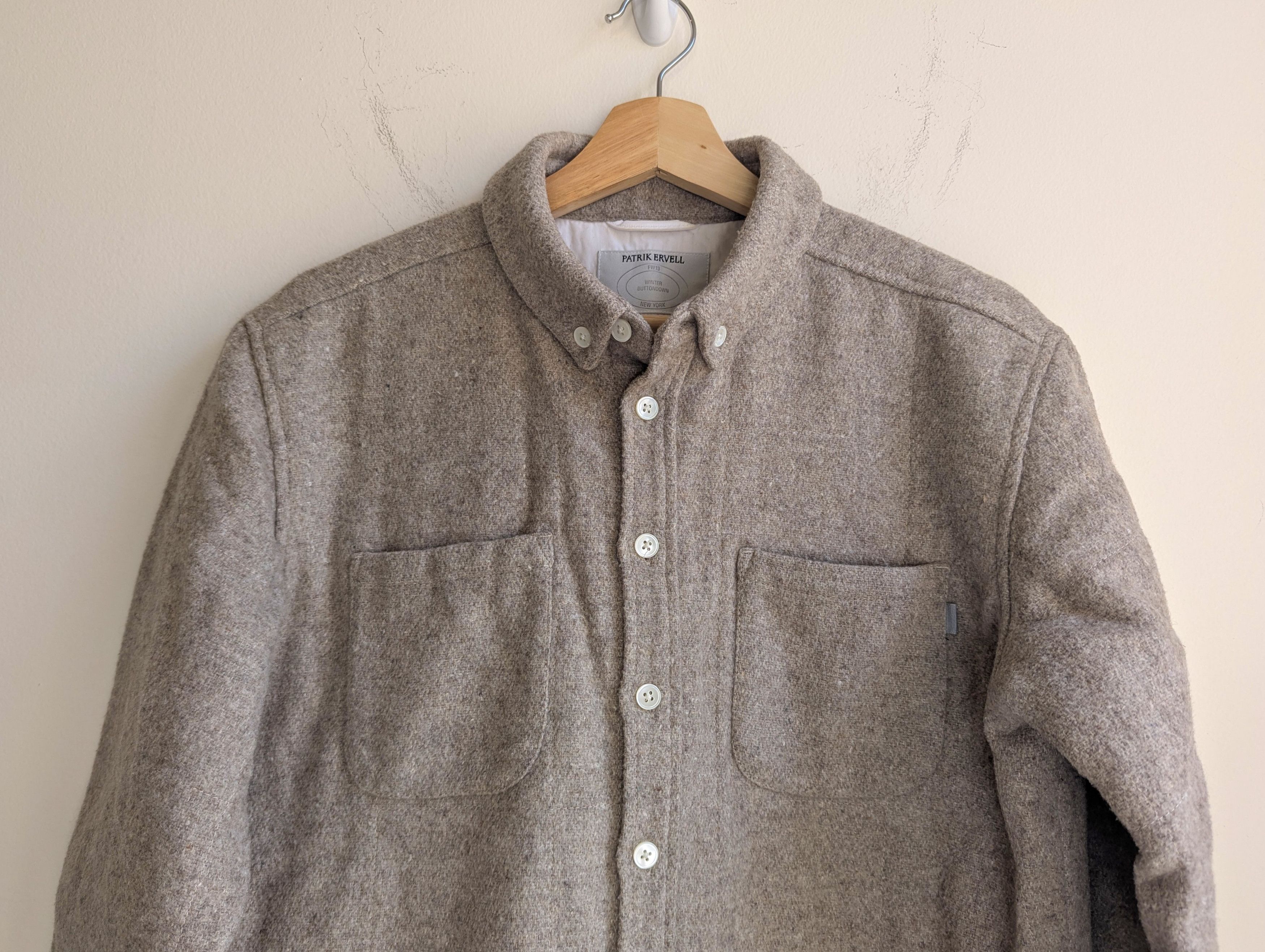 Patrik Ervell Oatmeal Wool Shirt Jacket (fits S/M) Size US M / EU 48-50 / 2 - 3 Thumbnail