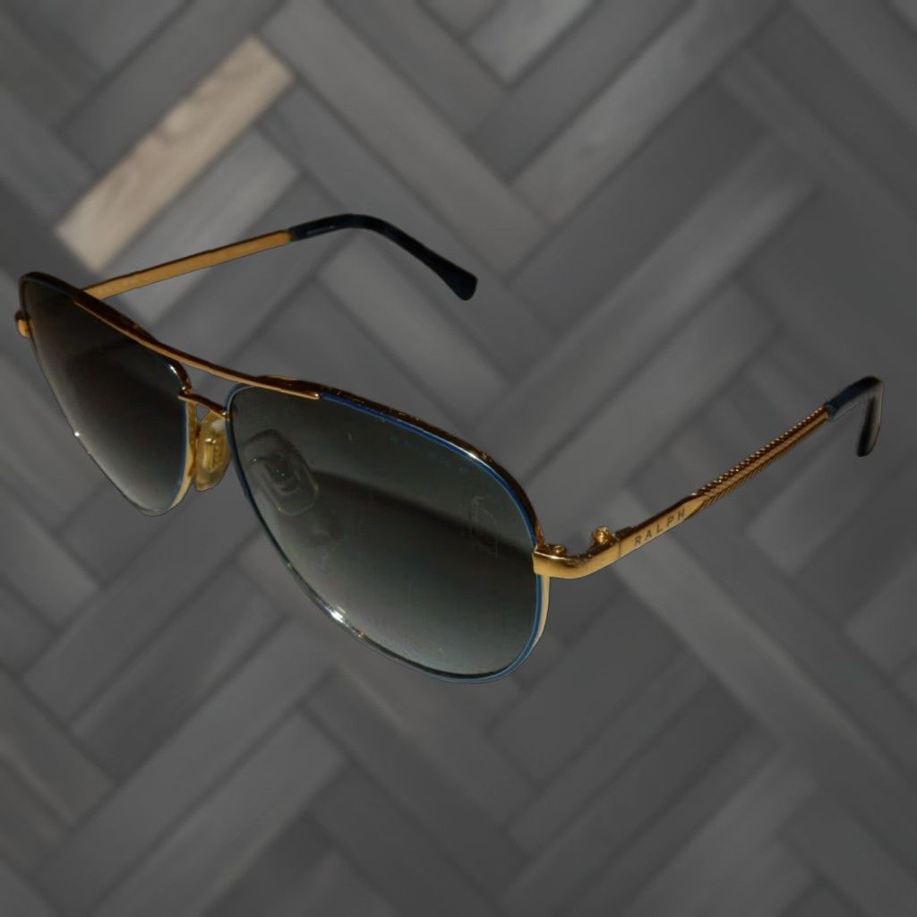 Ralph Lauren VINTAGE Ralph Lauren Sunglasses Women's Gold/Blue Polarized 59mm 130mm 4109 296/4U 2P Size ONE SIZE - 1 Thumbnail