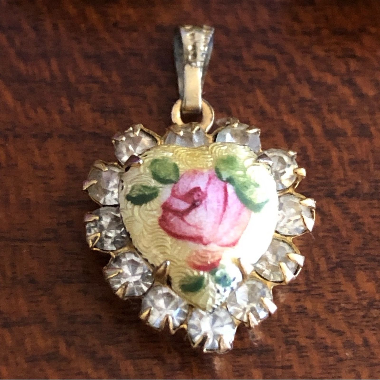 Vintage Vintage 50s Victorian revival enamel heart jewelry set Size ONE SIZE - 3 Thumbnail