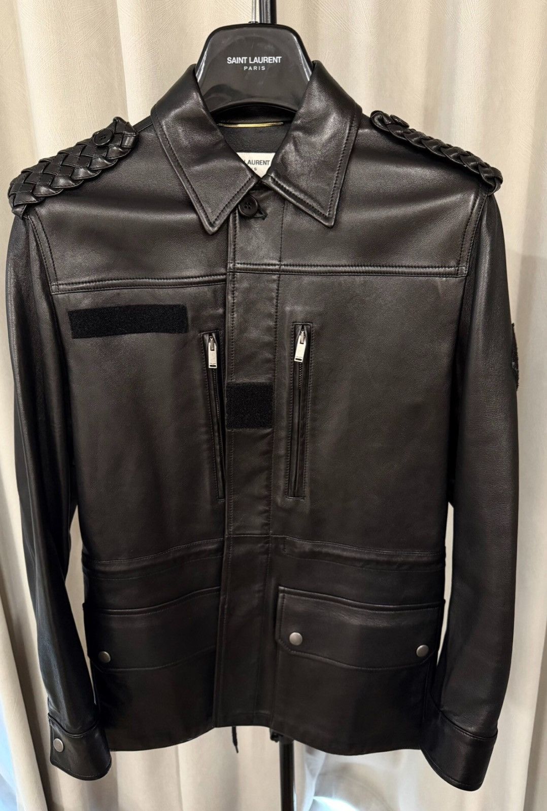 Saint Laurent Paris Saint Laurent SLP 18FW Runway Lambskin Hunting Jacket Size XS / US 0-2 / IT 36-38 - 1 Thumbnail