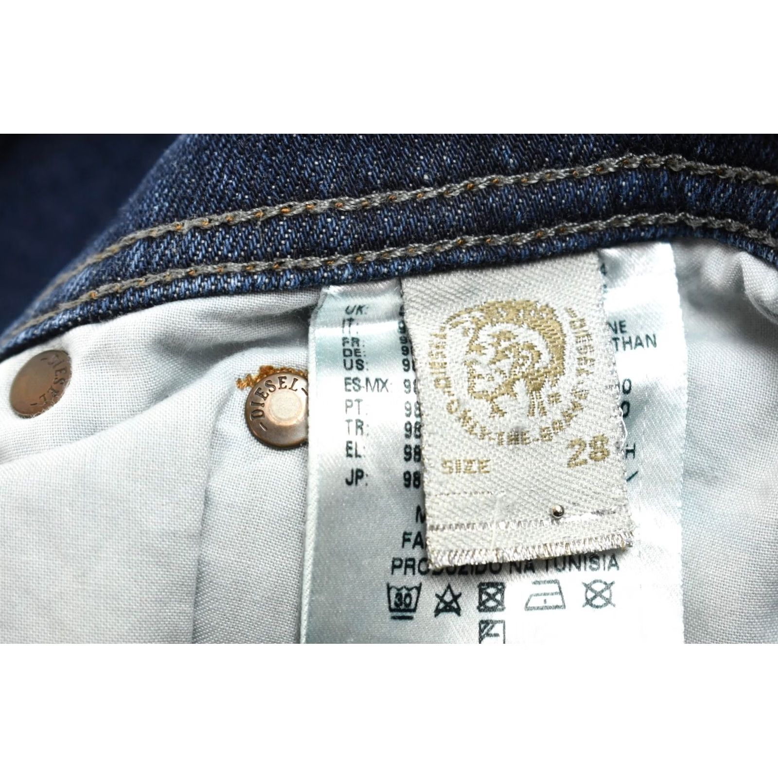 Diesel DIESEL Thepphar Slim-Carrot 064B Stretch Jeans Men Slim W28/L32 Blue, 98% Cotton, 2% Elastane, Slim Fit, Jeans, Regular Size, Logo, Faded Size US 28 / EU 44 - 7 Thumbnail