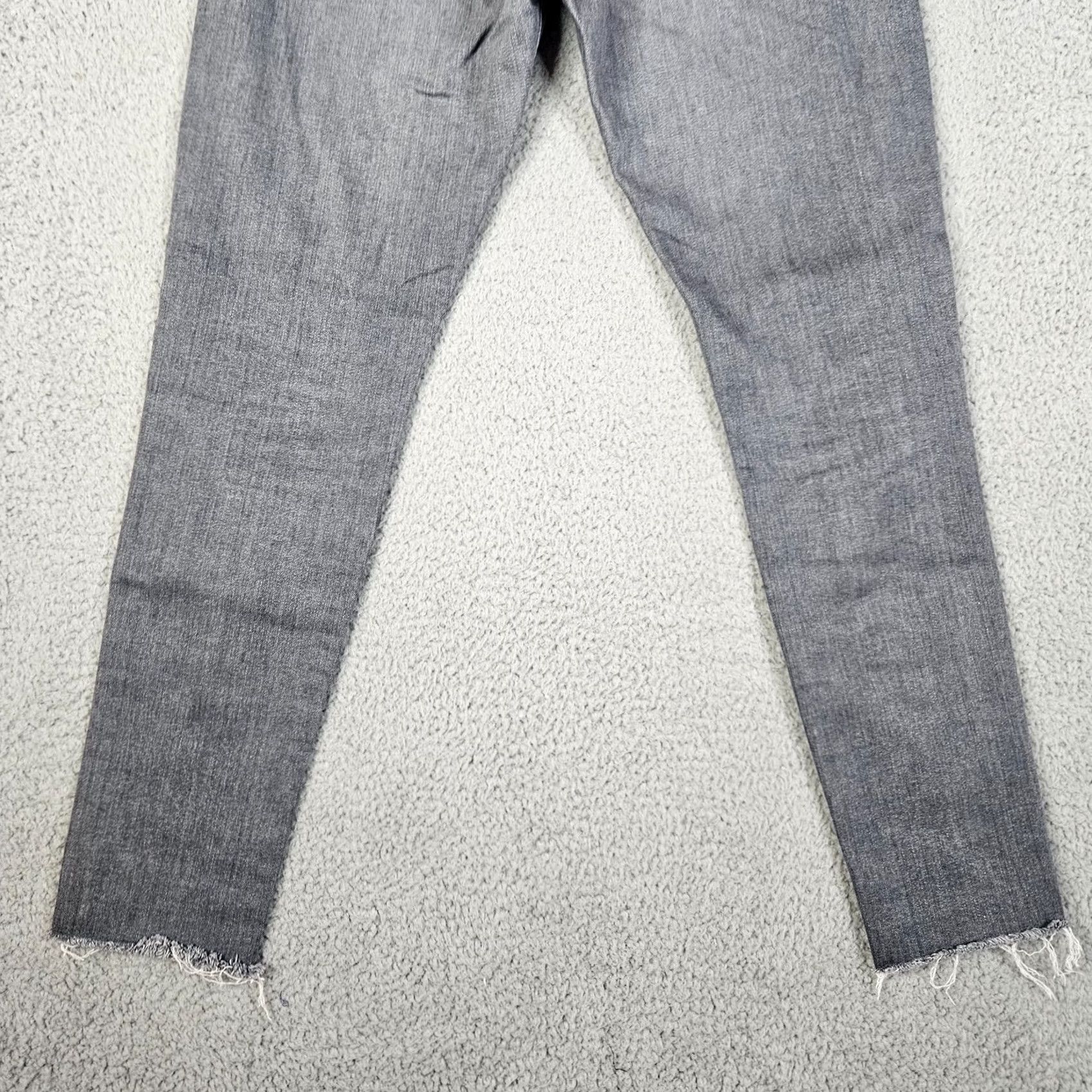 Farah AG Adriano Goldschmied Jeans Skinny Mid Rise Gray 29R Women Regular Denim Cotton Polyester Spandex GG Farrah Slim Belted Everyday Vintage No Size 29" - 7 Thumbnail