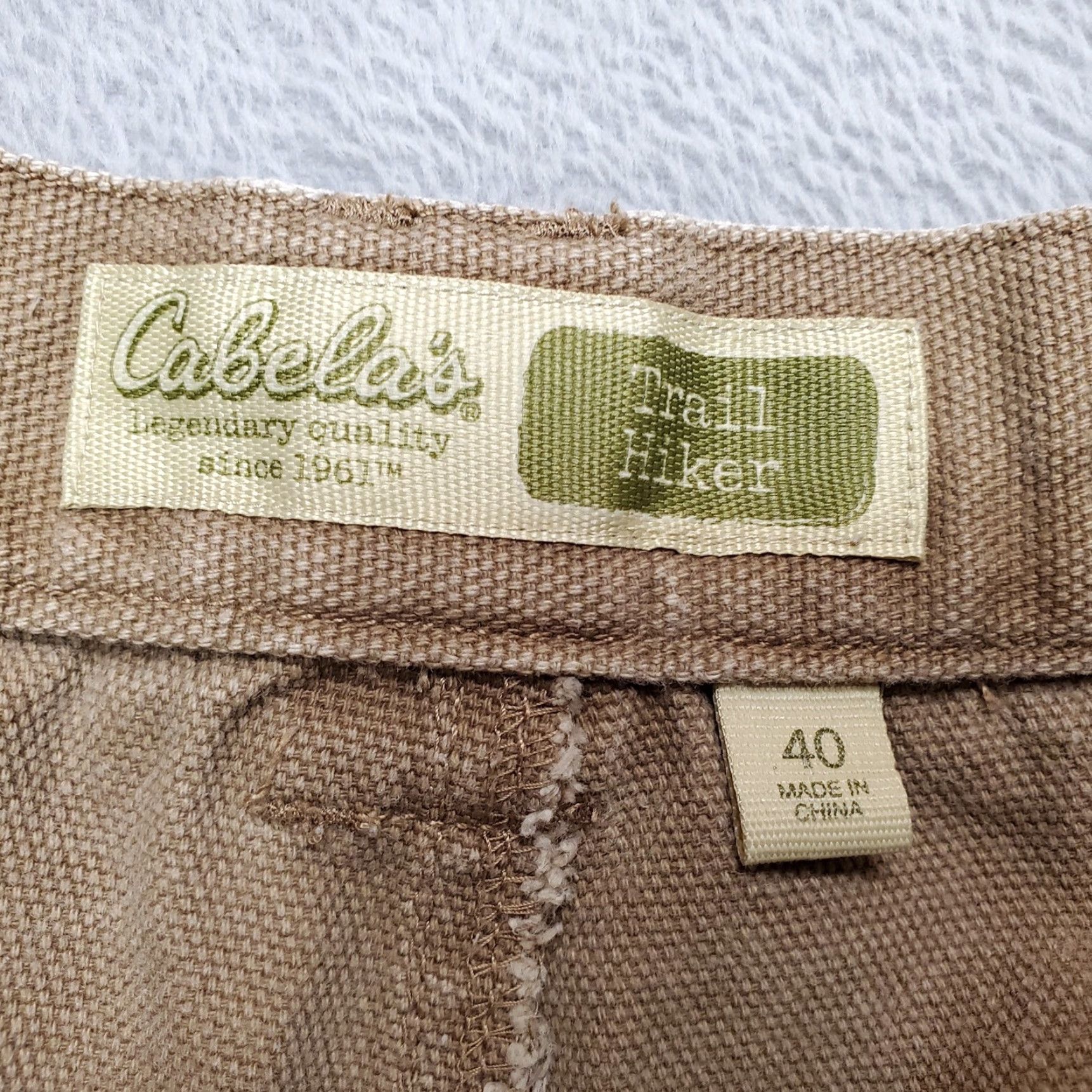 Vintage Cabelas Pants Men 40x33 Khaki Trail Hiker Canvas Cargo Heavy Duty Utility Cotton Shirt Pants Mens Brown Cargo Pocket Slash Pocket Outdoor 2000s Mens Size US 40 / EU 56 - 4 Thumbnail