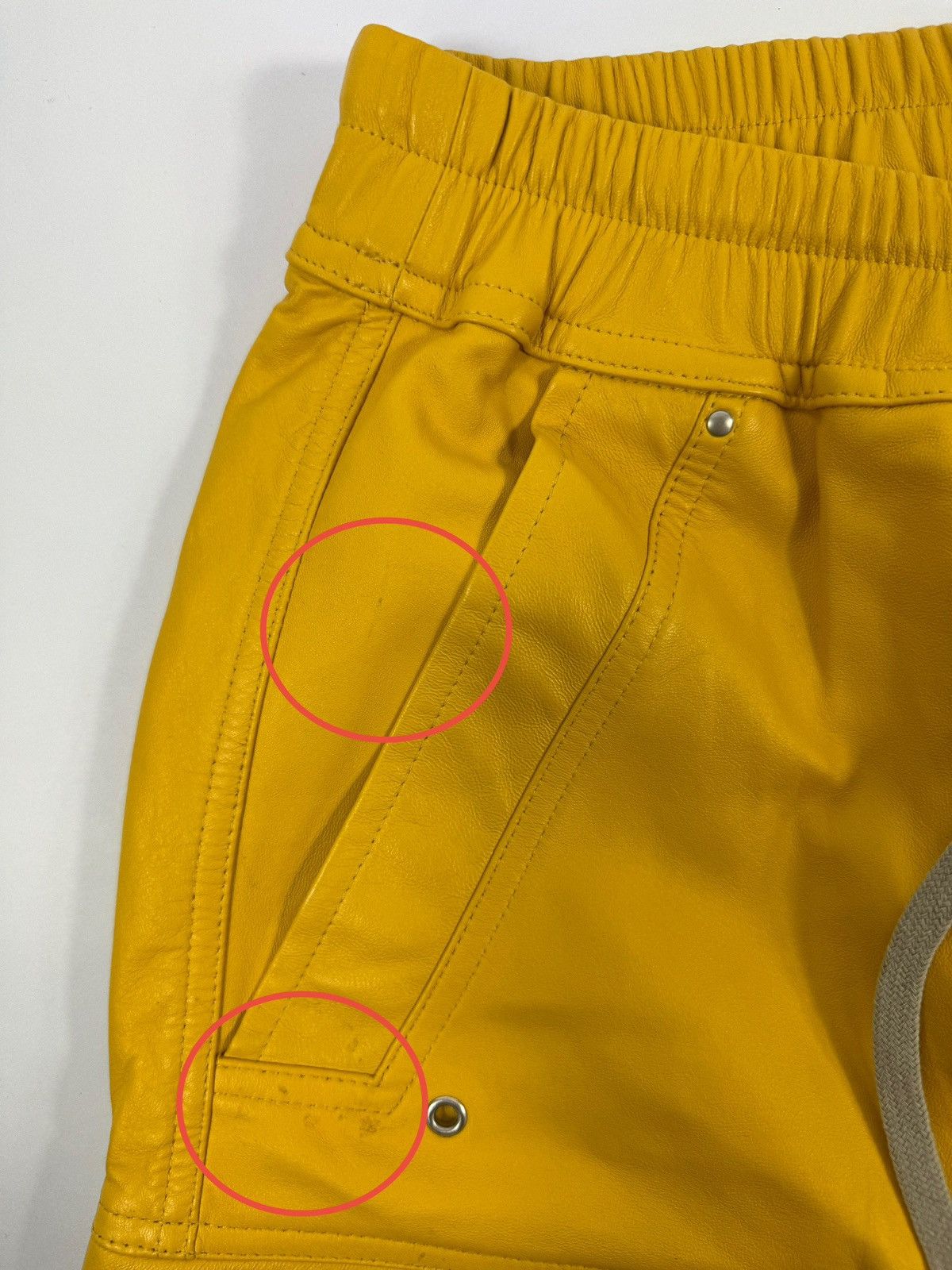 Rick Owens BOXY LEATHER SHORTS Size US 34 / EU 50 - 6 Thumbnail