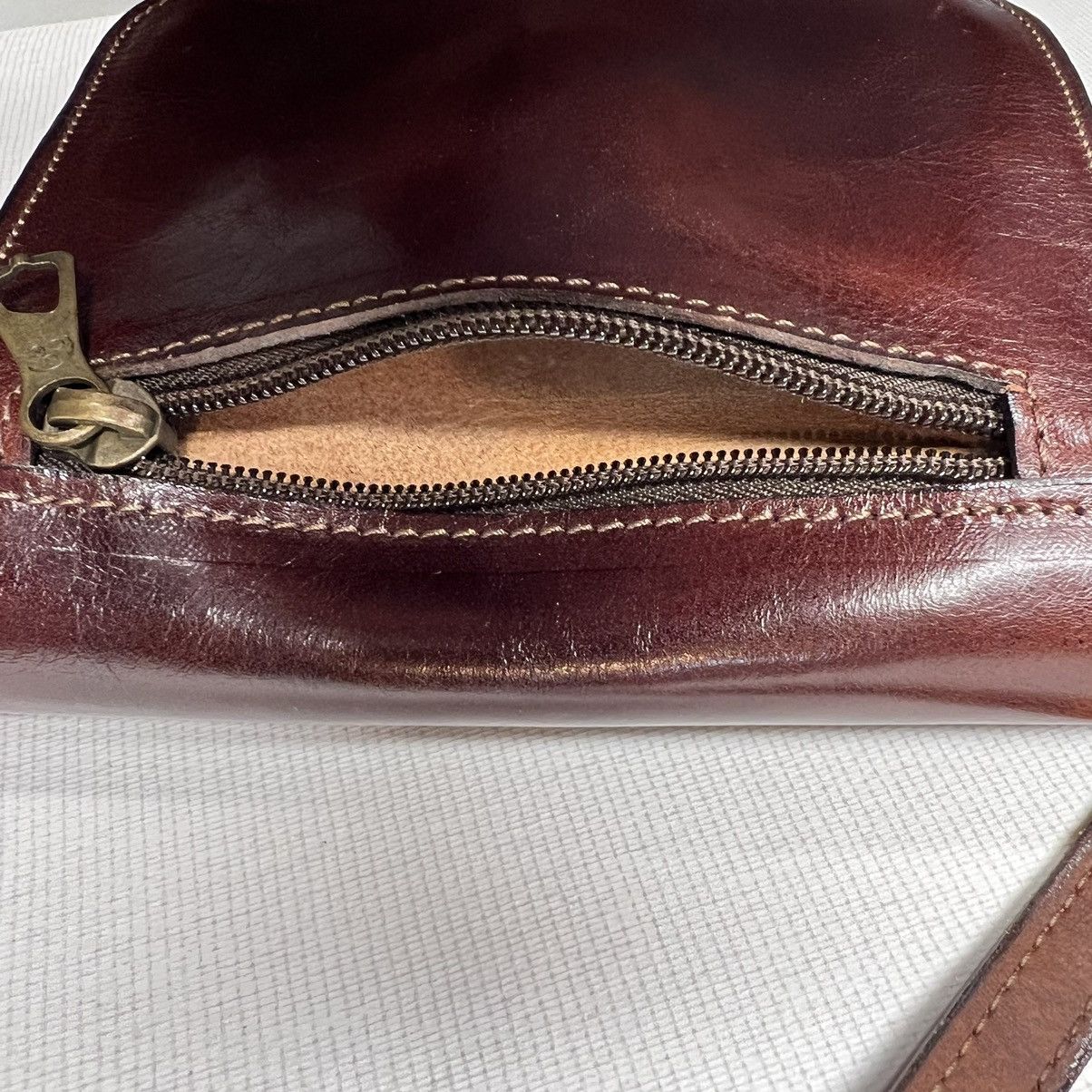 Firenze × Vintage Firenze Leather Bag Brown Saddle Shoulder Crossbody Handbag Size ONE SIZE - 9 Thumbnail