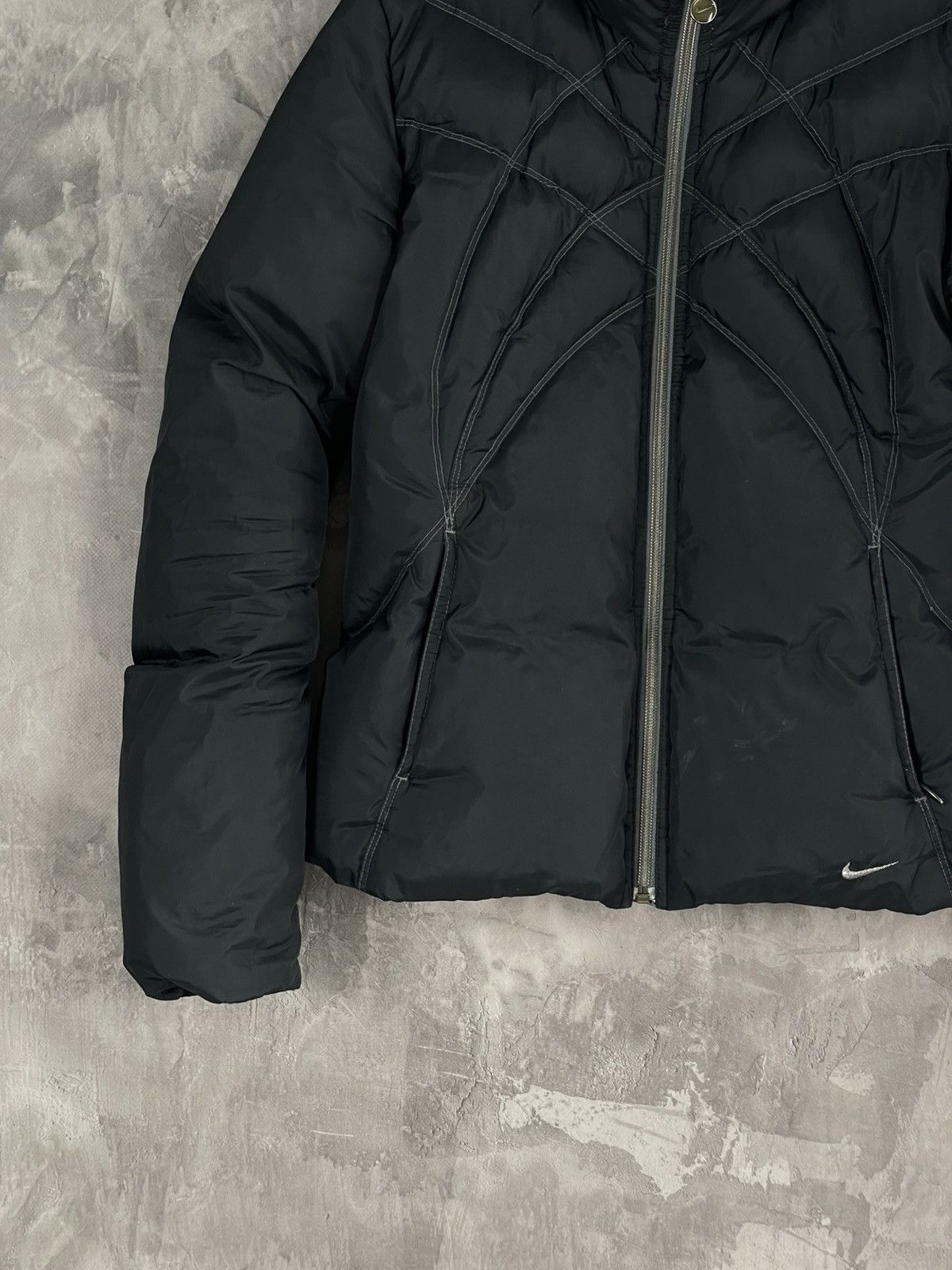 Japanese Brand × Nike × Vintage Nike Vintage 90s Small Logo Black Down Jacket Winter Puffer Size S / US 4 / IT 40 - 5 Thumbnail