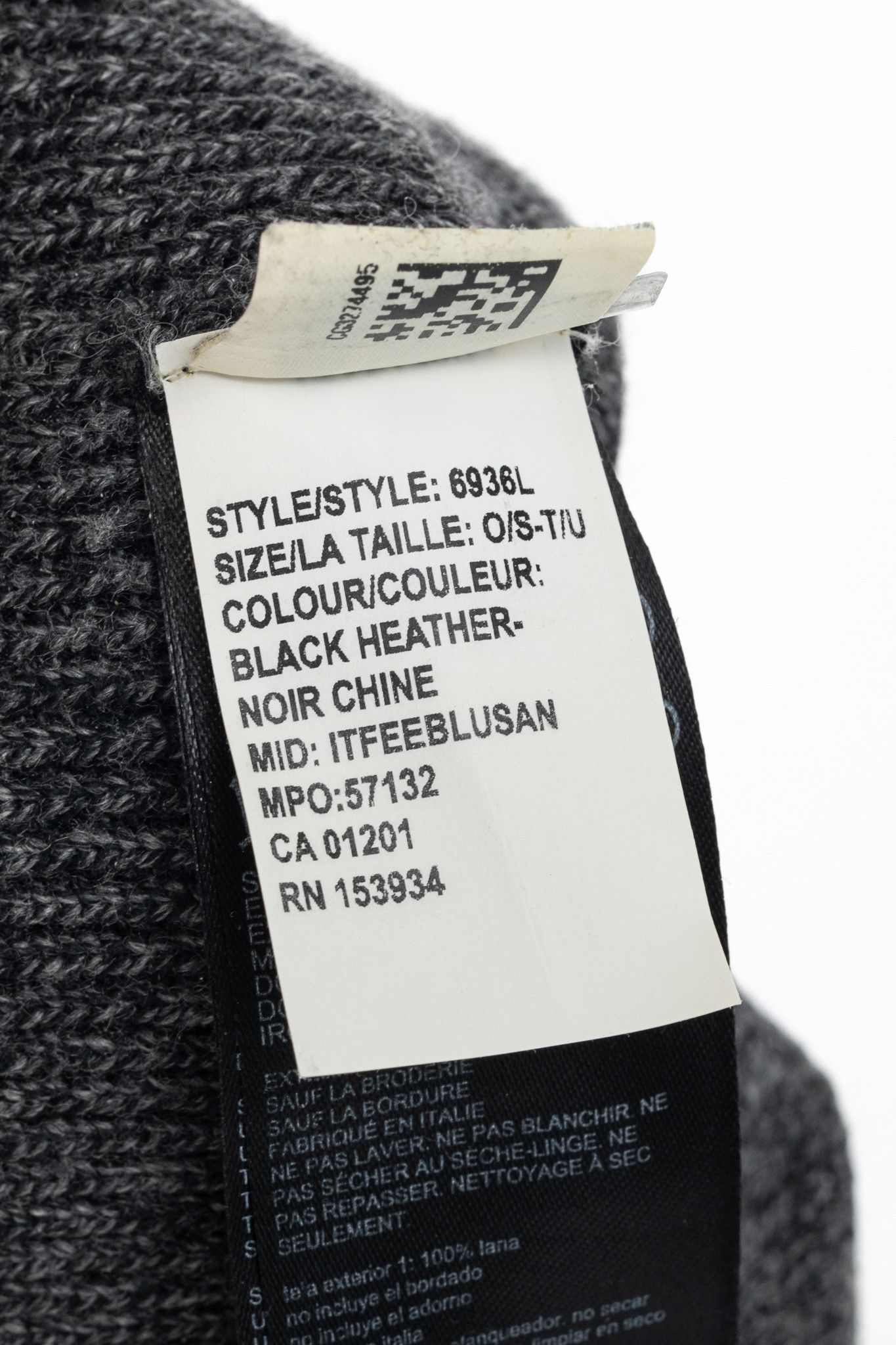 Canada Goose Canada Goose Arctic Black Heather Wool Logo Toque Size ONE SIZE - 7 Thumbnail