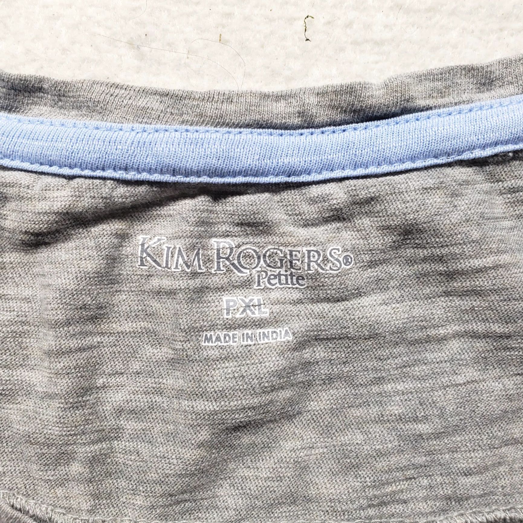 Vintage Kim Rogers USA Gray Short Sleeve Shirt Womens PXL Petite Size T-Shirt 4th Patriotic USA Size XL / US 12-14 / IT 48-50 - 3 Thumbnail