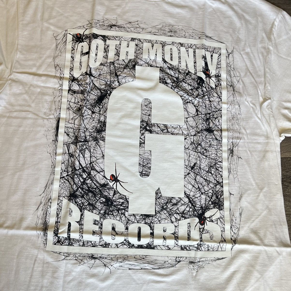 Goth Money New Black Kray Goth Money Records Spider Web Graphic T Shirt Size US XXL / EU 58 / 5 - 4 Thumbnail