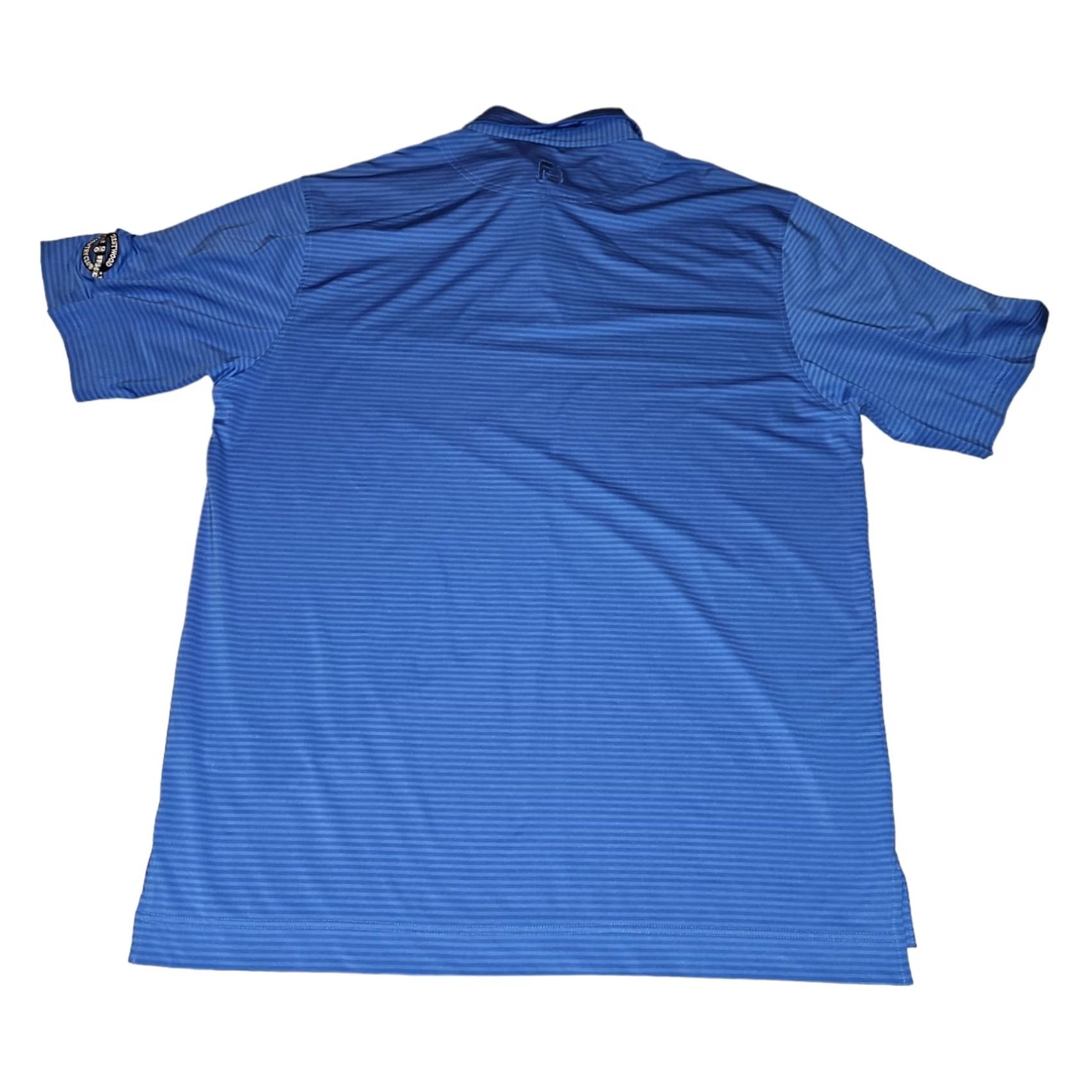 Footjoy FootJoy Polo Shirt Men's XL Short Sleeve Blue Striped Embroidered Golf Size US XL / EU 56 / 4 - 6 Thumbnail
