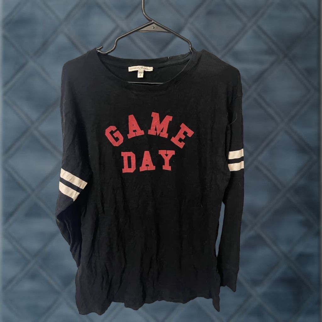Express Express Long Sleeve Crew Neck Pullover Tee Black Size S Women Slim Pullover Knit Shirt Size S / US 4 / IT 40 - 1 Thumbnail