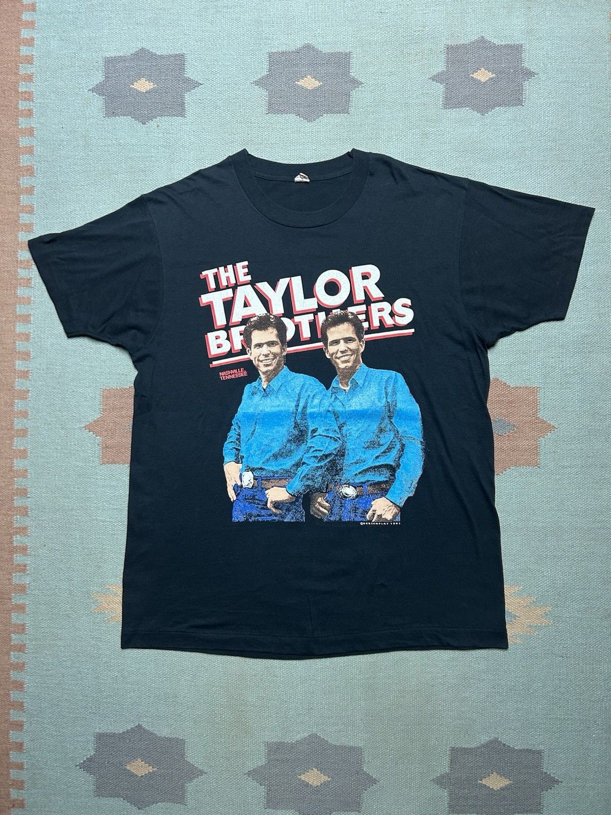Vintage 90s t shirt Taylor brothers country music screen stars XXL Size US XXL / EU 58 / 5 - 1 Thumbnail