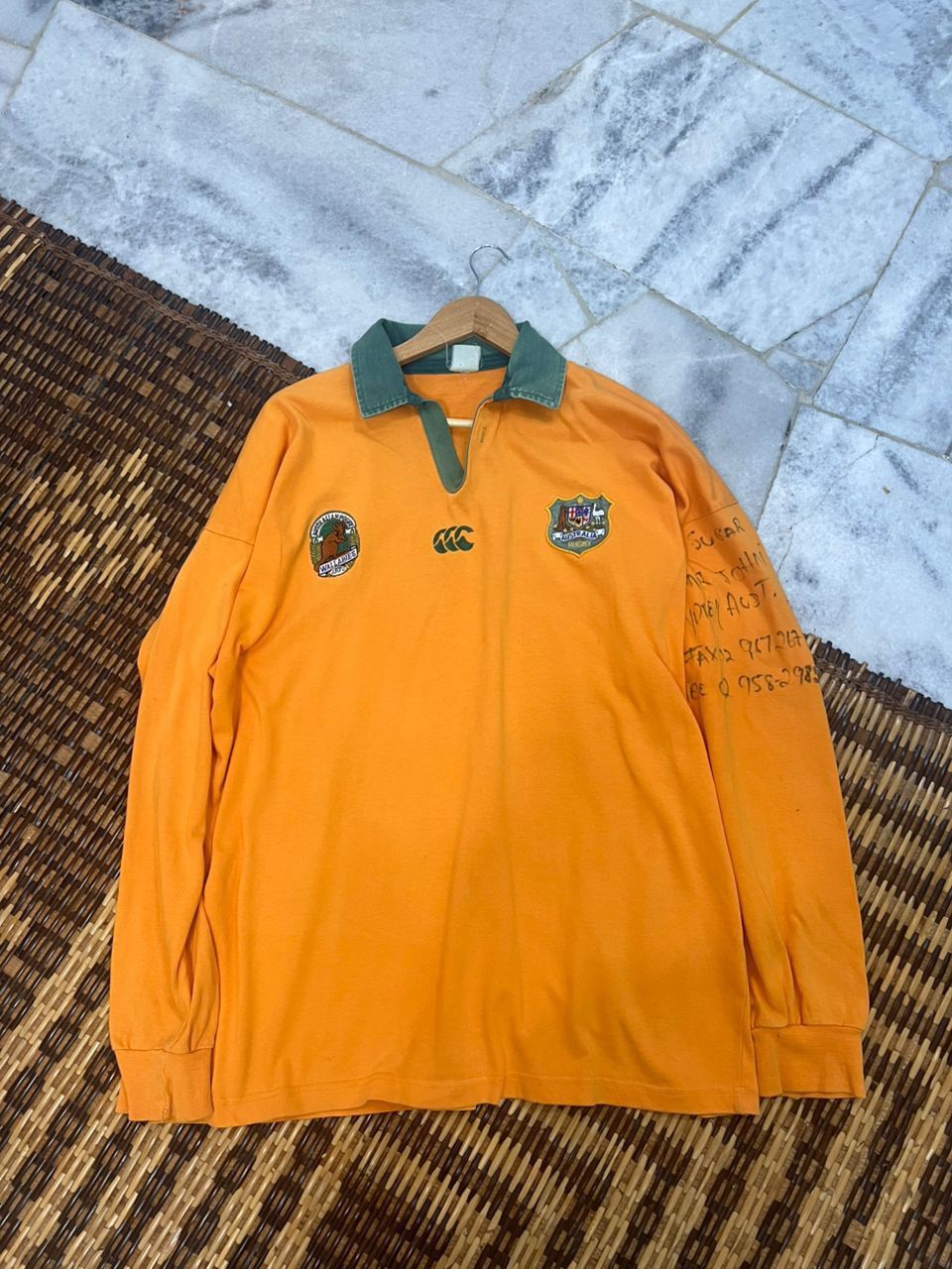 Canterbury of New Zealand 1991 1993 Australia L/s Rugby Union Shirt Wallabies Size US XL / EU 56 / 4 - 2 Thumbnail