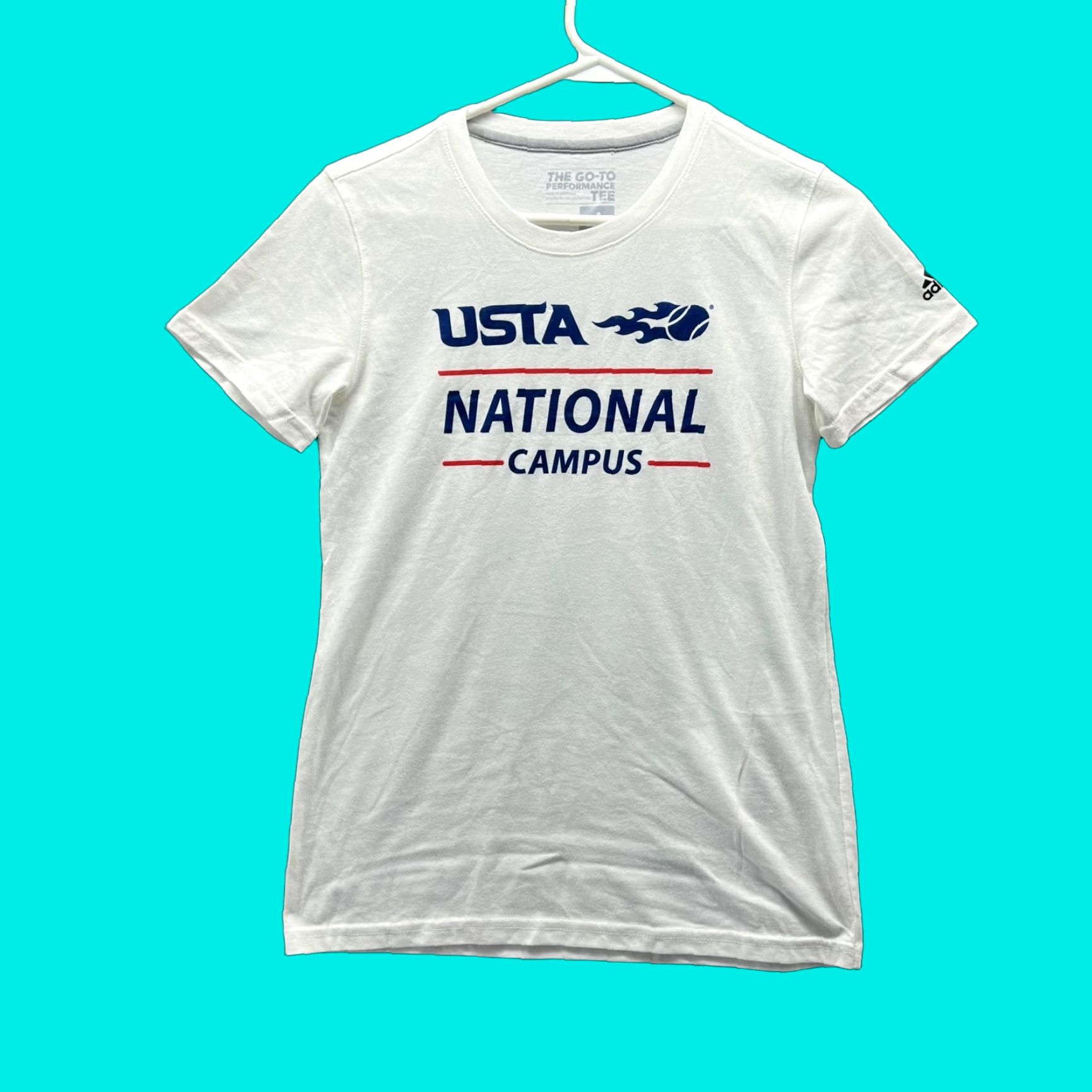Adidas Adidas Shirt Women XS Crewneck Go To Performance USTA National Campus Spell Size XS / US 0-2 / IT 36-38 - 1 Thumbnail
