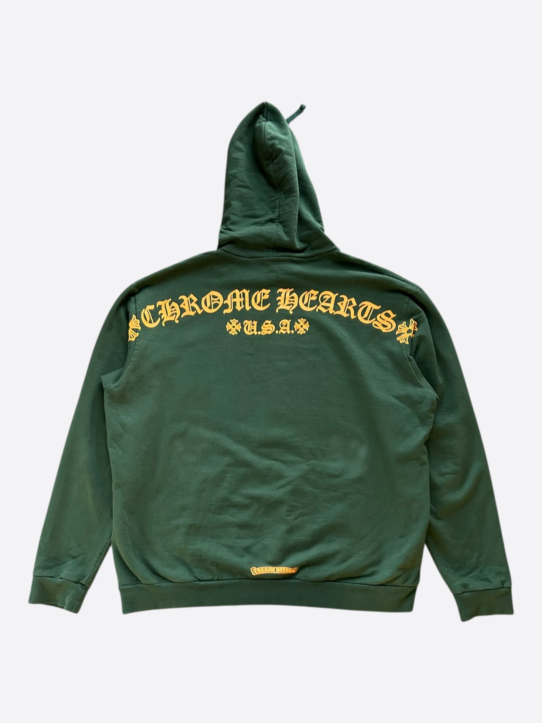 Chrome Hearts Chrome Hearts Green & Yellow T-Bar Logo Hoodie Size US XL / EU 56 / 4 - 2 Thumbnail