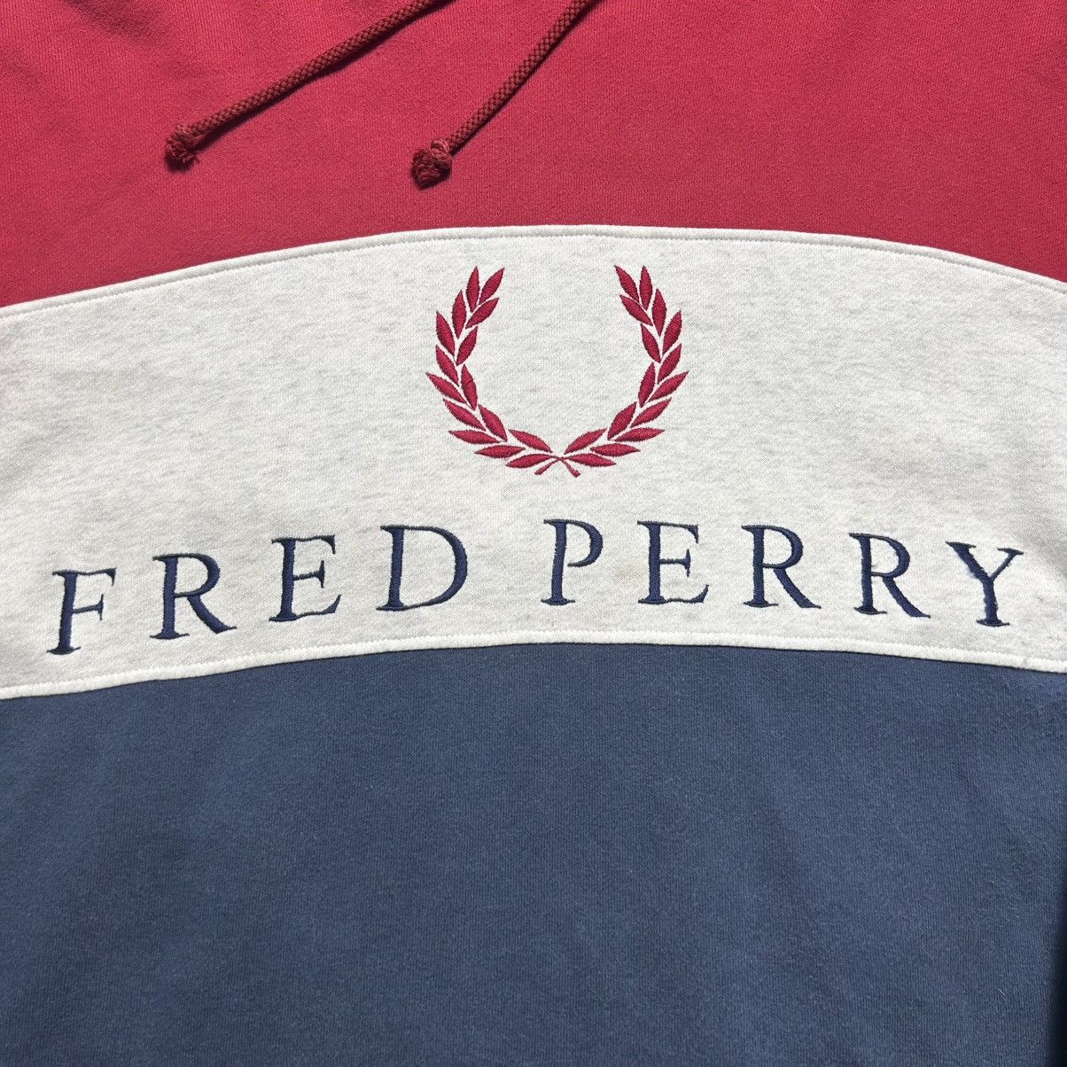 Fred Perry Vintage Fred Perry Embroidered Big Logo Hoodie Size XL / US 12-14 / IT 48-50 - 4 Thumbnail