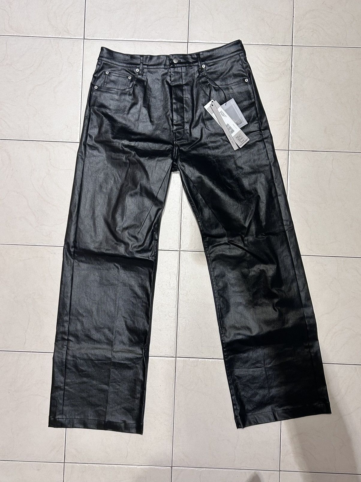 Rick Owens Rick Owens SS24 “Lido” Black Geth Jeans Size US 33 - 1 Thumbnail