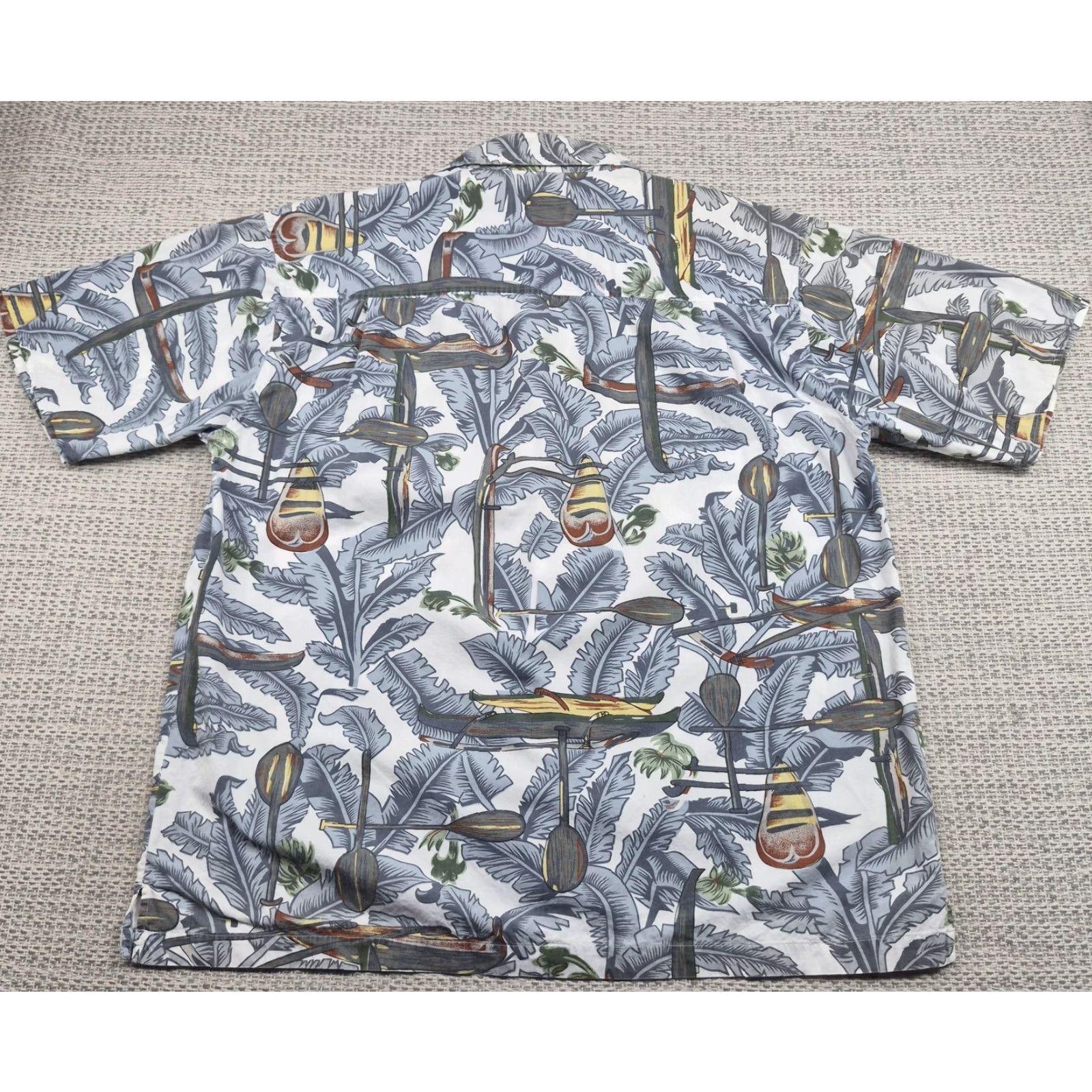 ALOHAS VINTAGE Marlin Trading Company Shirt Mens XL White Hawaiian Aloha Floral Short Sleeve Button-Up Size US XL / EU 56 / 4 - 7 Thumbnail