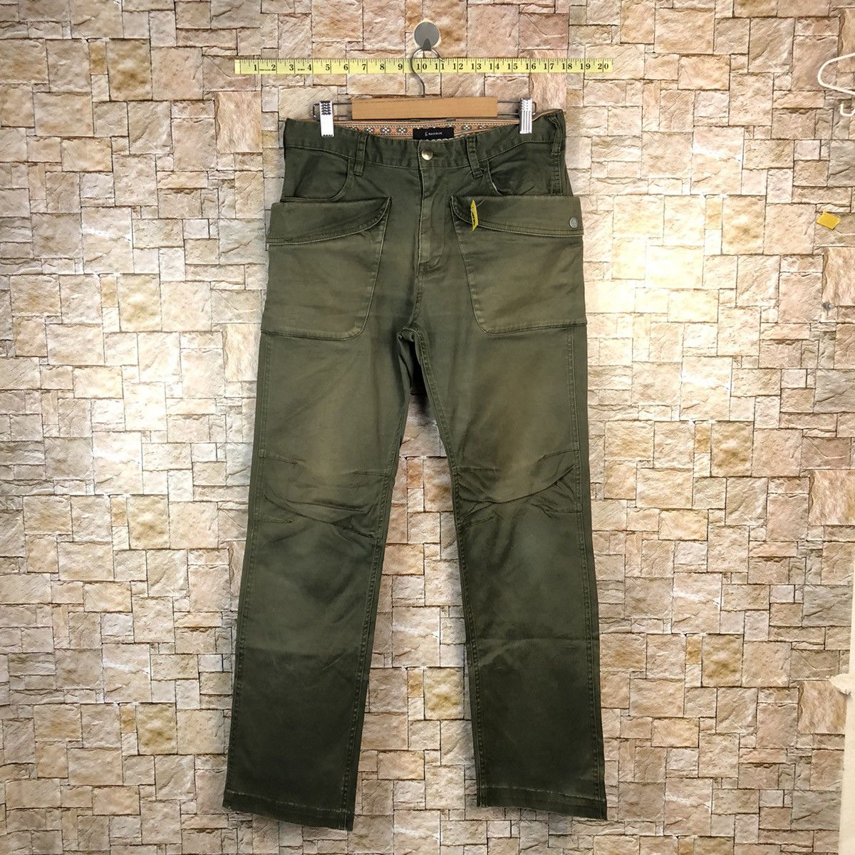 Japanese Brand Rage Blue Green Cargo Multipocket Pants #A1020 Size US 29 - 1 Thumbnail