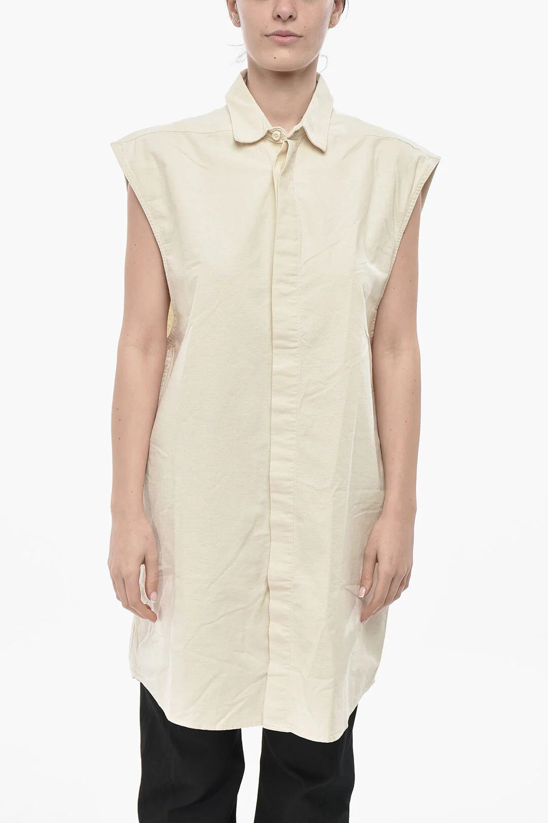 Fear of God og1mm0326 Long Sleeveless Shirt in Beige Size XS / US 0-2 / IT 36-38 - 1 Thumbnail