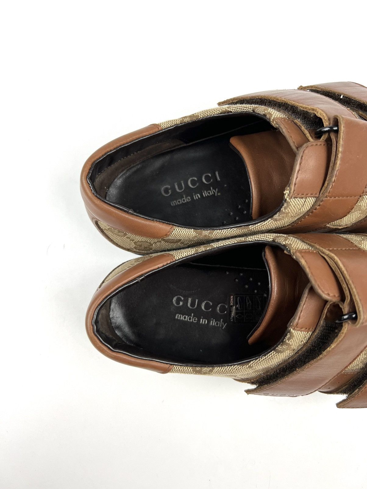 Gucci GUCCI Sneakers Leather Low Top Shoes Straps GG Monogram Men Size US 8 / EU 41 - 20 Thumbnail