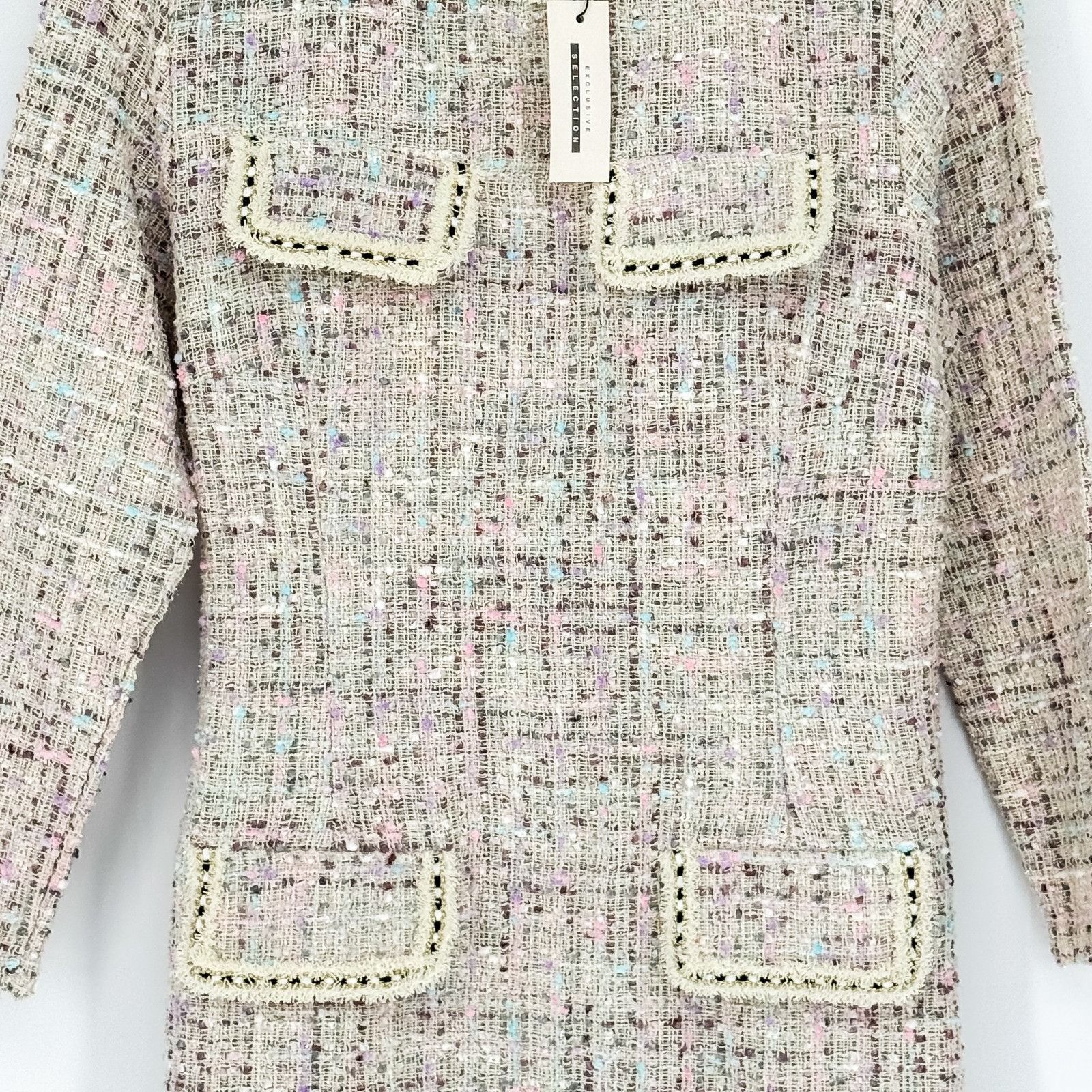 Other CBR Chic Boutique Tweed Dress Women’s XL Long Sleeve Texture Size XL / US 12-14 / IT 48-50 - 5 Thumbnail