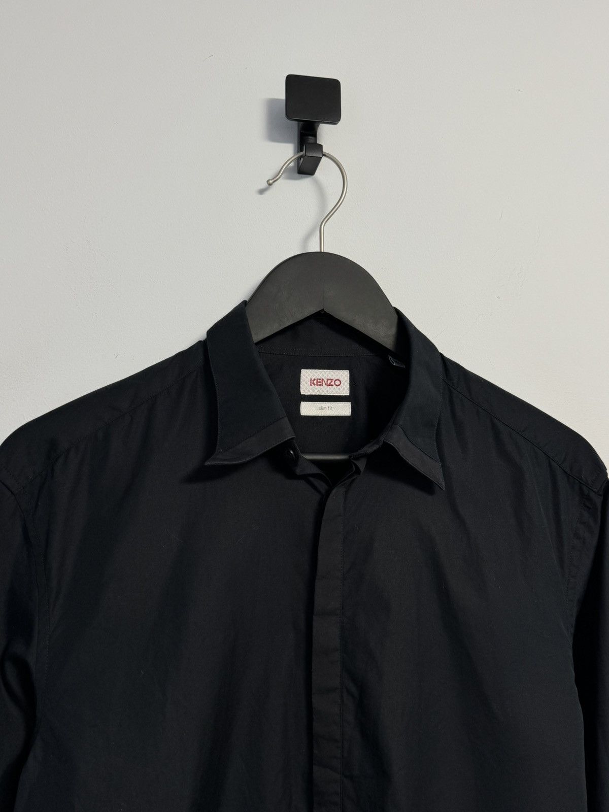 Kenzo Kenzo Button Up Shirt Luxury Style Black size 39 15 1/4 Size US M / EU 48-50 / 2 - 2 Thumbnail