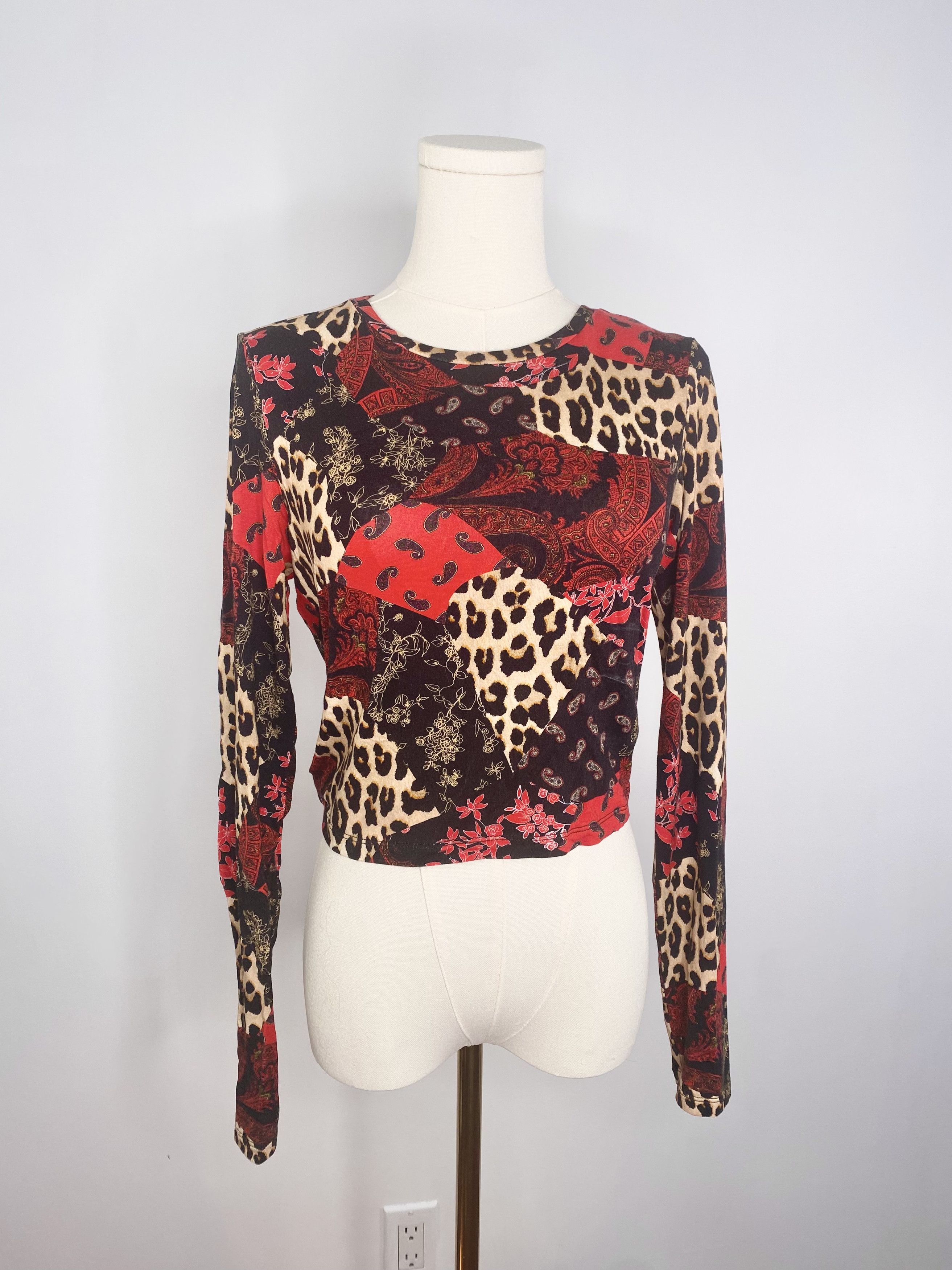 Alice + Olivia Patchwork Leopard & Paisley Sweater - Alice + Olivia Size S / US 4 / IT 40 - 1 Thumbnail