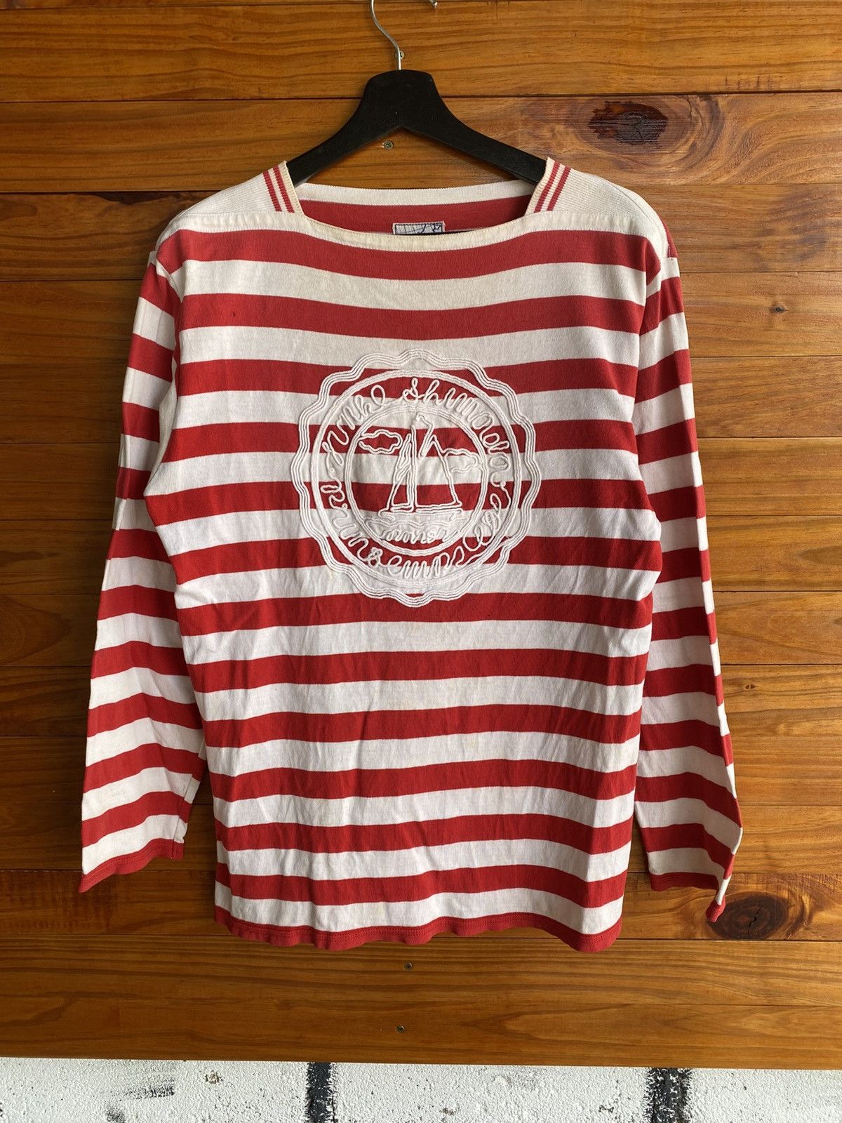Junko Shimada Vintage Junko Shimada Red White Striped Nautical Shirt Size US M / EU 48-50 / 2 - 3 Thumbnail