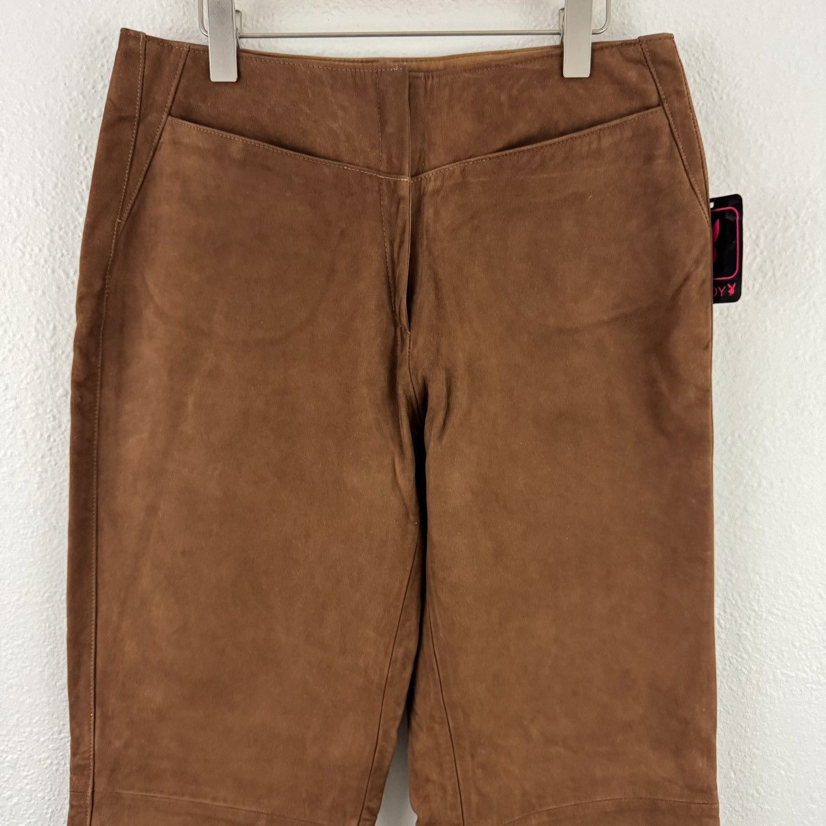 Playboy PLAYBOY Vintage Y2K 90s Brown Suede Bunny Bikercore Pant Size 26" / US 2 / IT 38 - 4 Thumbnail