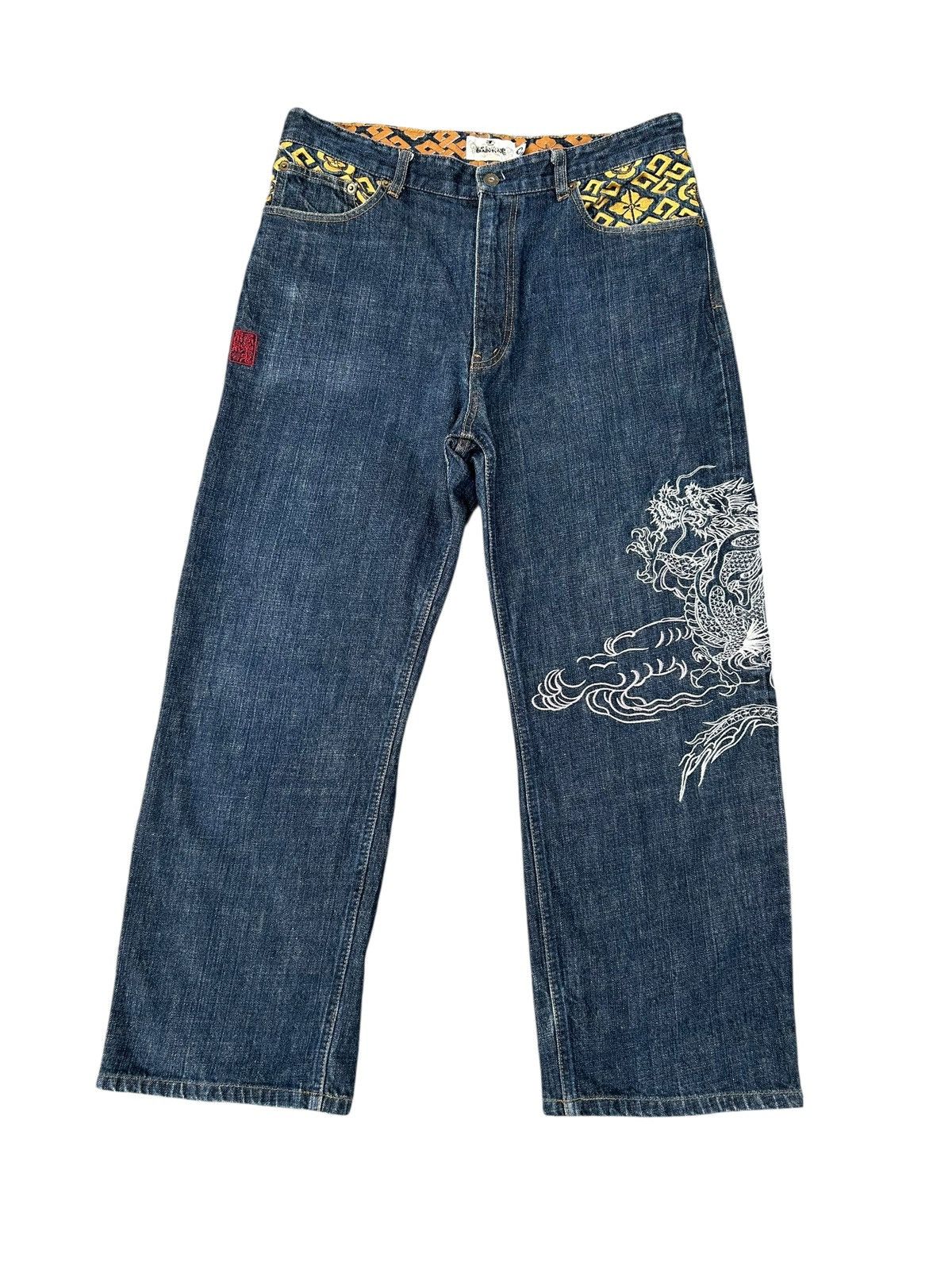 Kapital KARAKURI TAMASHII DRAGON Embroidered Japanese Vintage Denim Size US 34 / EU 50 - 5 Thumbnail