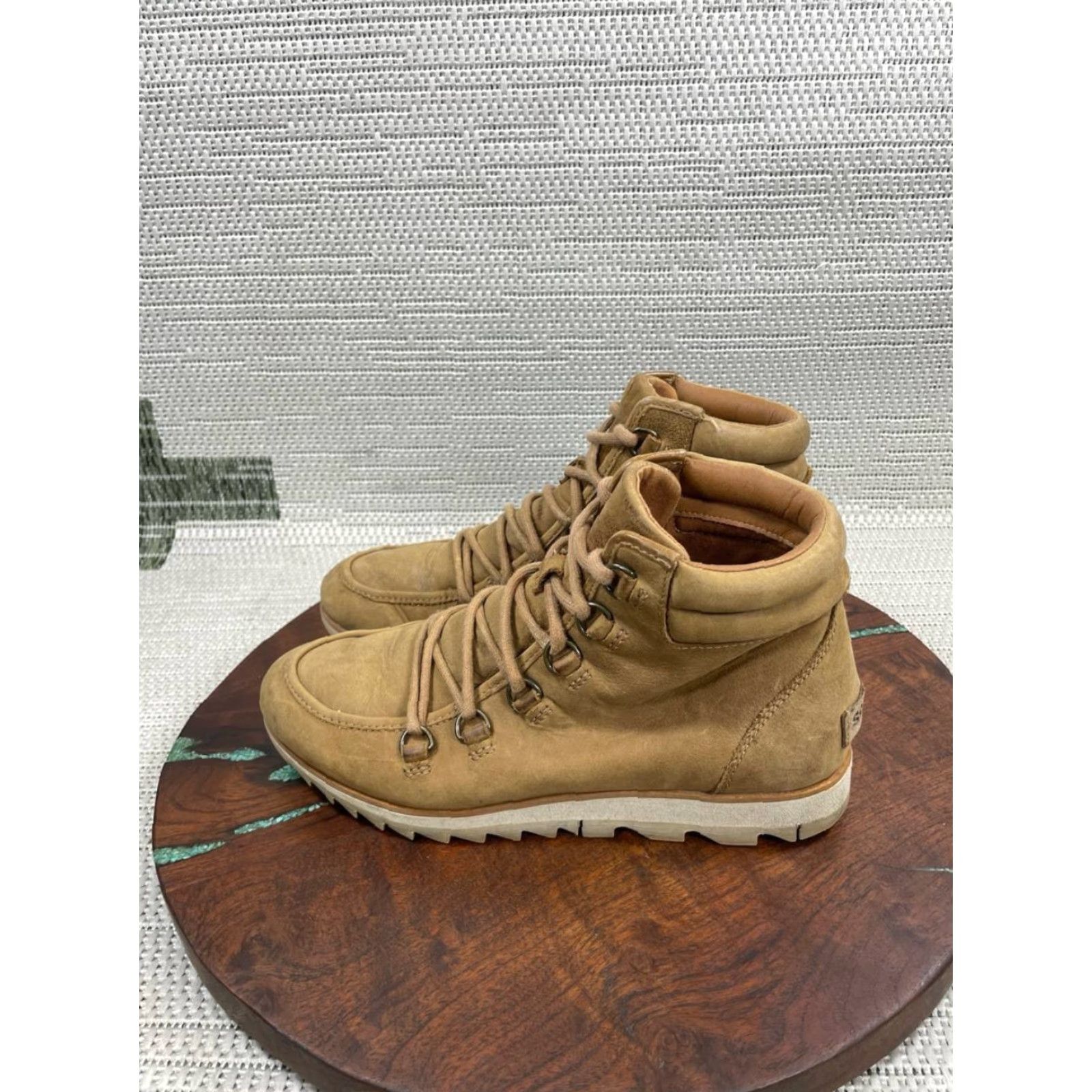 SOREL Sorel Womens Boots Harlow Lace Brown Suede Waterproof Ankle Hiking Size 8 Boots Womens, Brown, Suede, Waterproof, Hiking Size US 8 / IT 38 - 5 Thumbnail