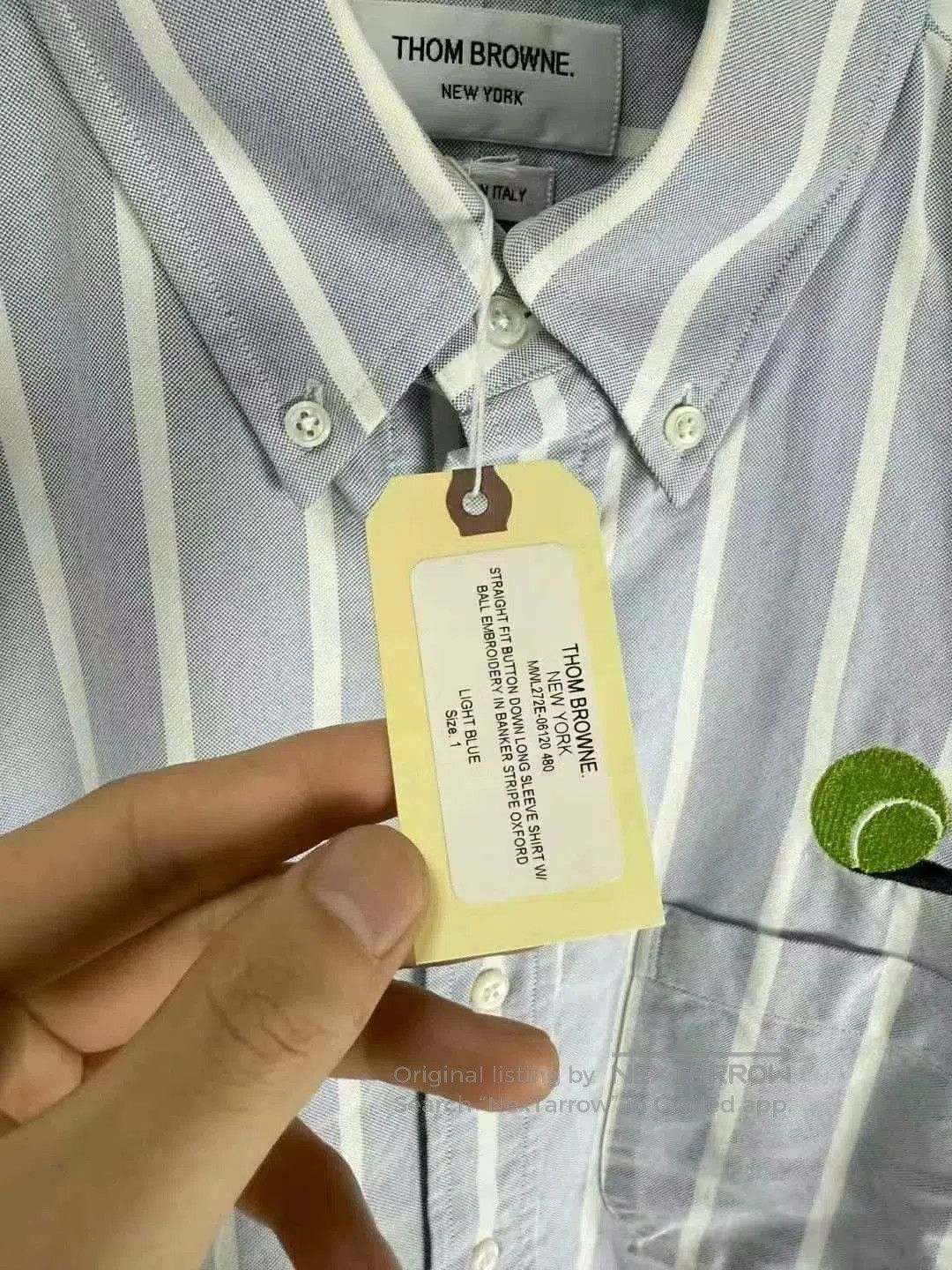 Thom Browne thom browne blue and white striped shirt. Size US M / EU 48-50 / 2 - 3 Thumbnail