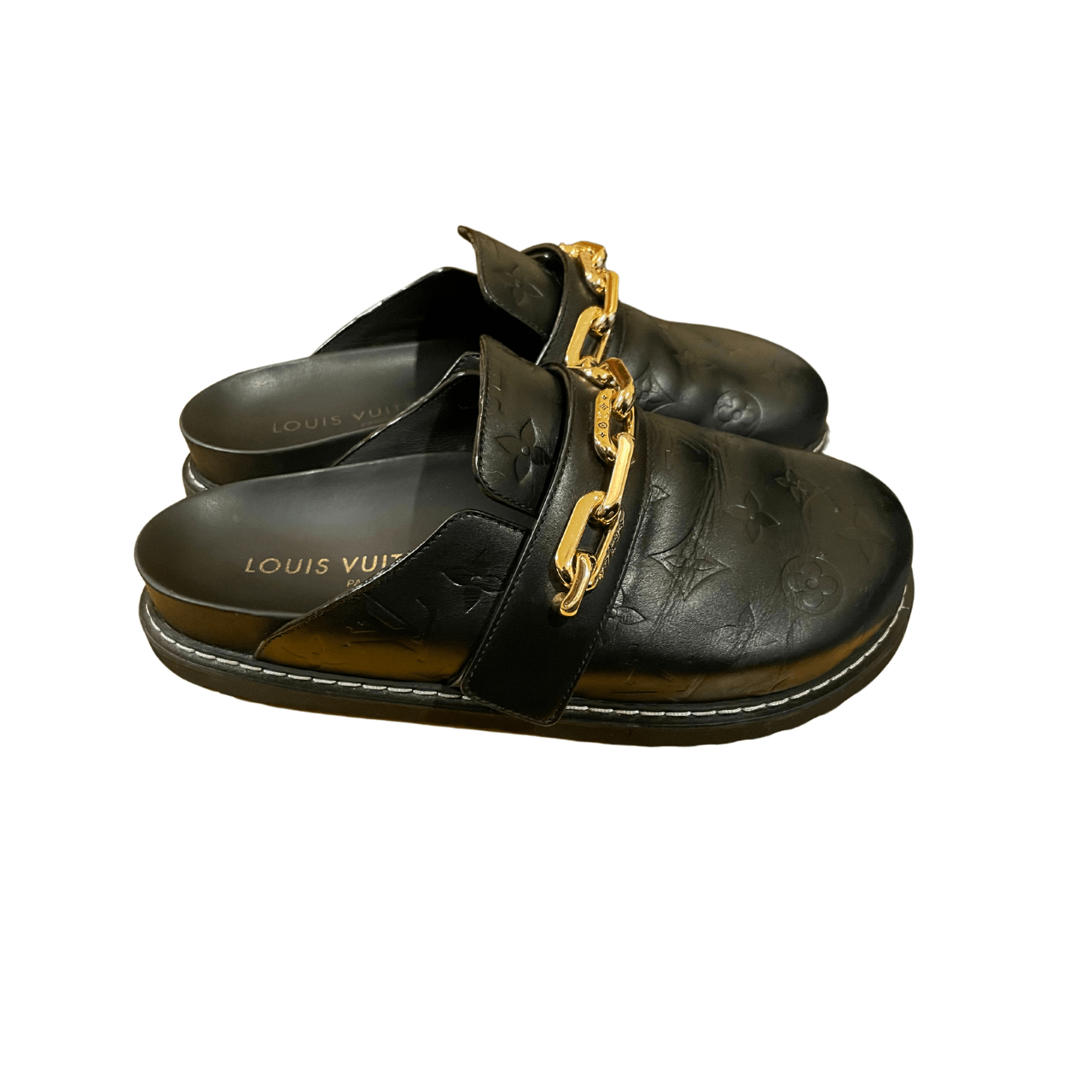 Louis Vuitton Louis Vuitton Cosy Flat Comfort Clogs - Leather - Size 38 Size US 7 / IT 37 - 4 Thumbnail