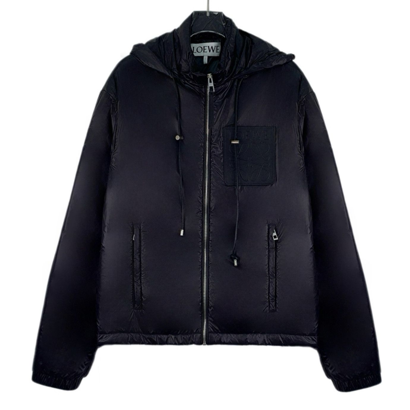 Loewe Loewe Logo Leather Patch Hoodie Jacket Black (46) Size US S / EU 44-46 / 1 - 1 Thumbnail