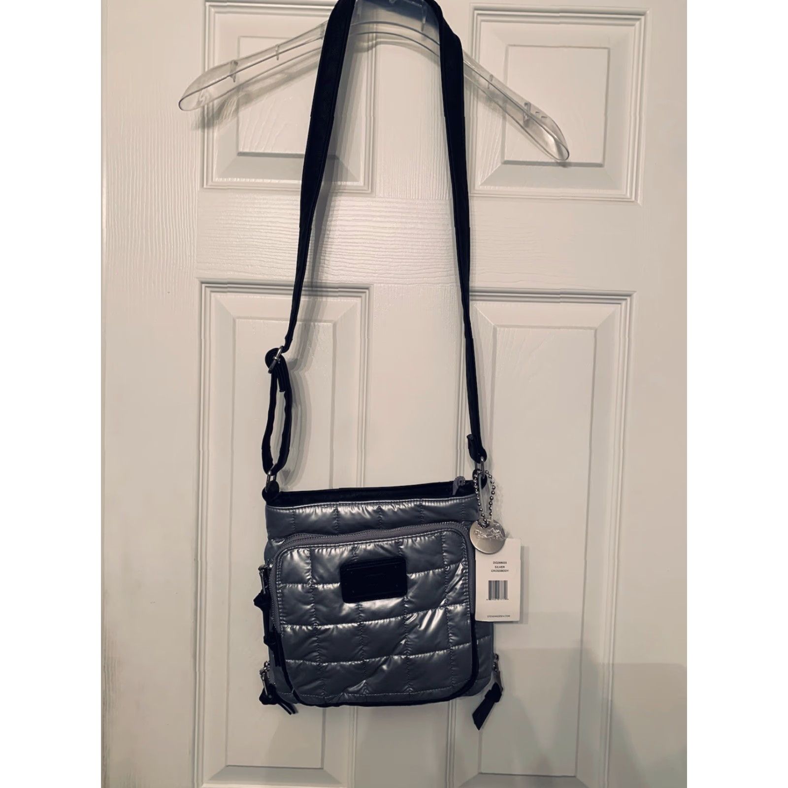 Steve Madden VINTAGE Steve Madden Crossbody Handbag Women Leather Black Medium Silver Hardware Zip Size ONE SIZE - 2 Thumbnail