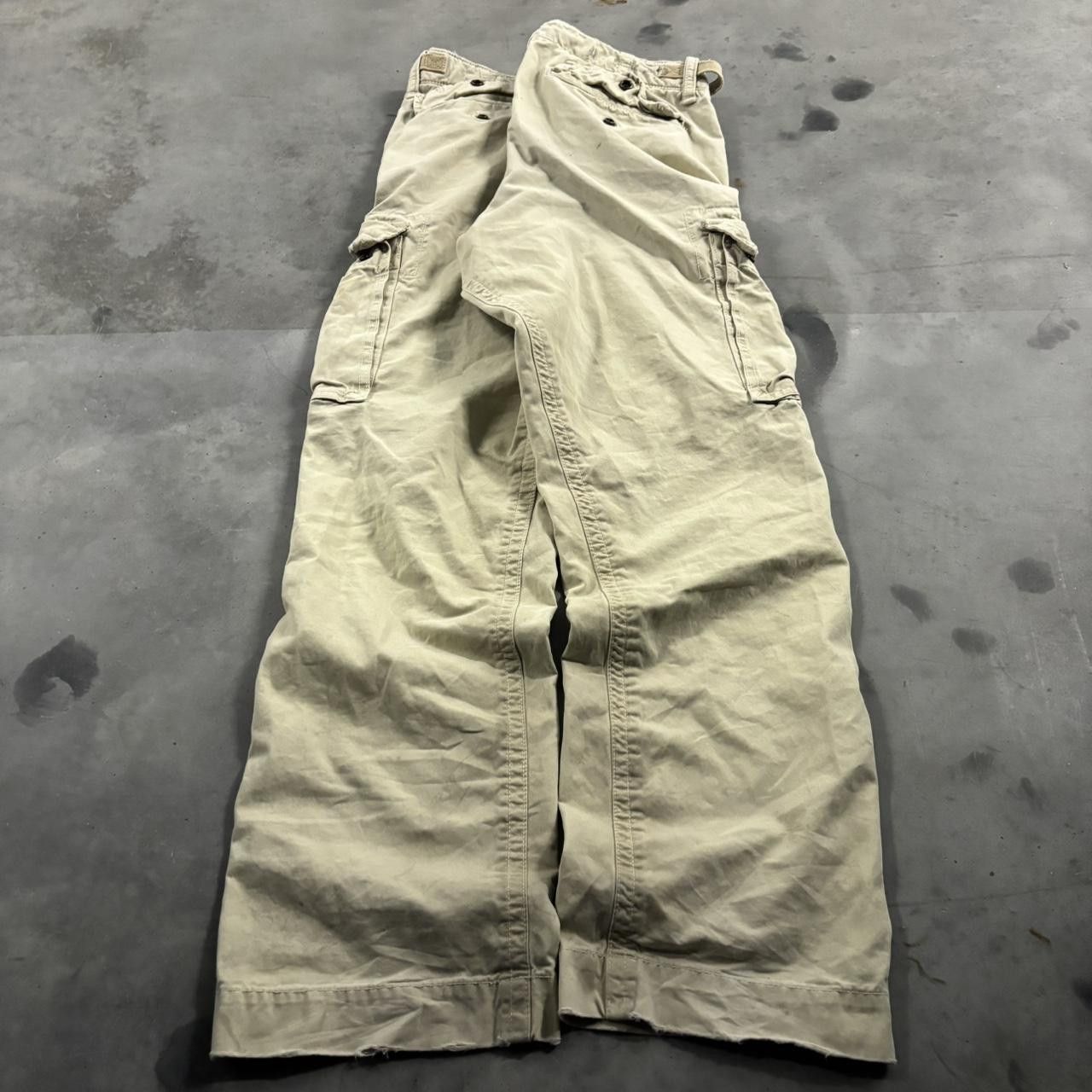 Vintage Crazy Vintage Y2K/2000s Light Cream Streetwear Skater Cargo Pants! 32x30 Size US 32 / EU 48 - 4 Thumbnail
