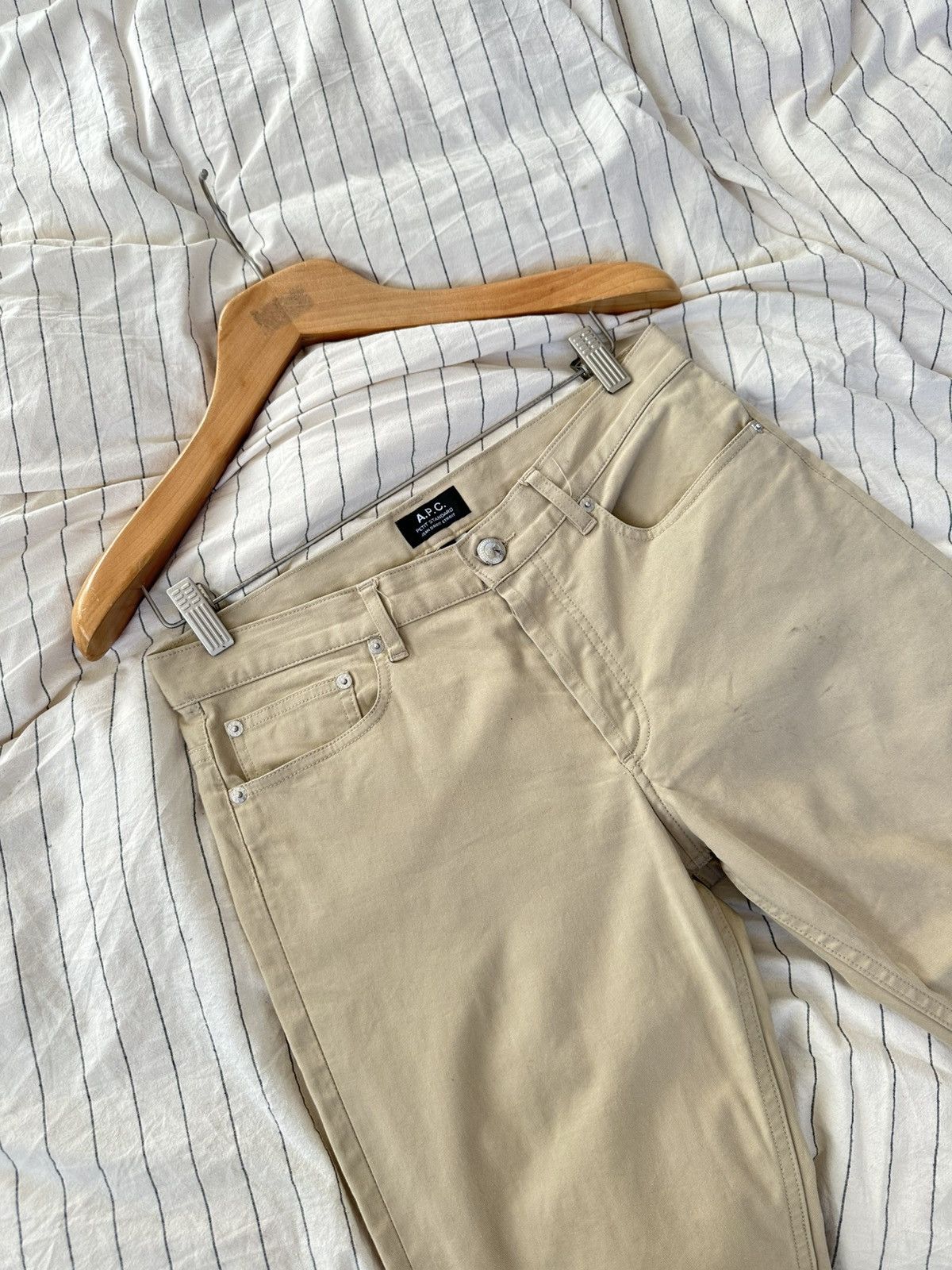 A.P.C. A.P.C. Beige Chino Pants 30 Size US 30 / EU 46 - 6 Thumbnail
