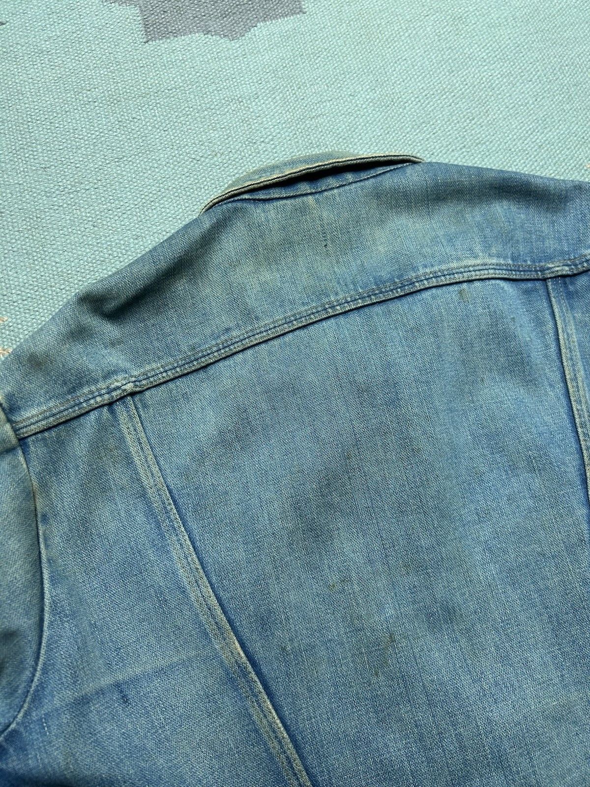 Vintage Vtg 70 wrangler no fault denim jacket farm faded workwear 42 Size US L / EU 52-54 / 3 - 17 Thumbnail