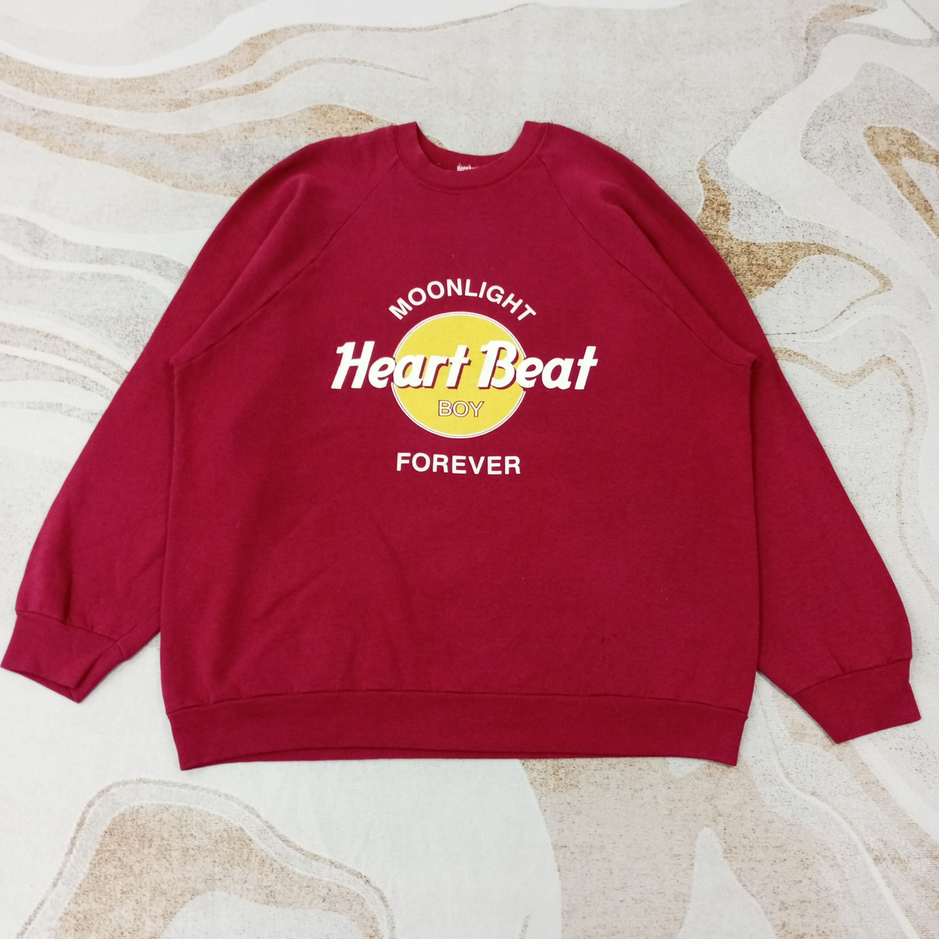Fruit Of The Loom × Vintage Heart Beat Vintage Sweatshirt Size US L / EU 52-54 / 3 - 1 Thumbnail